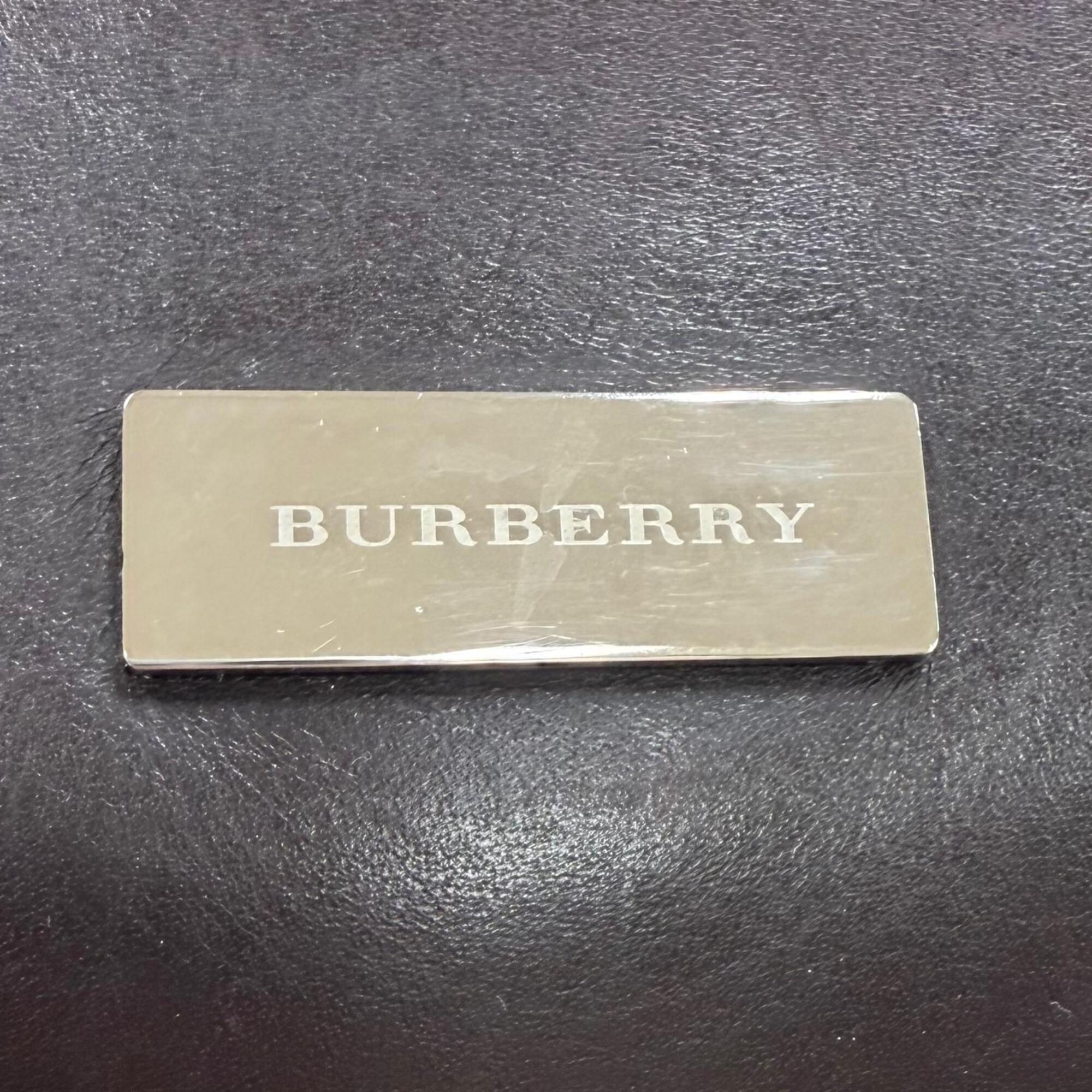 Burberry Beige Brown Leather Handbag (Pre-Owned)