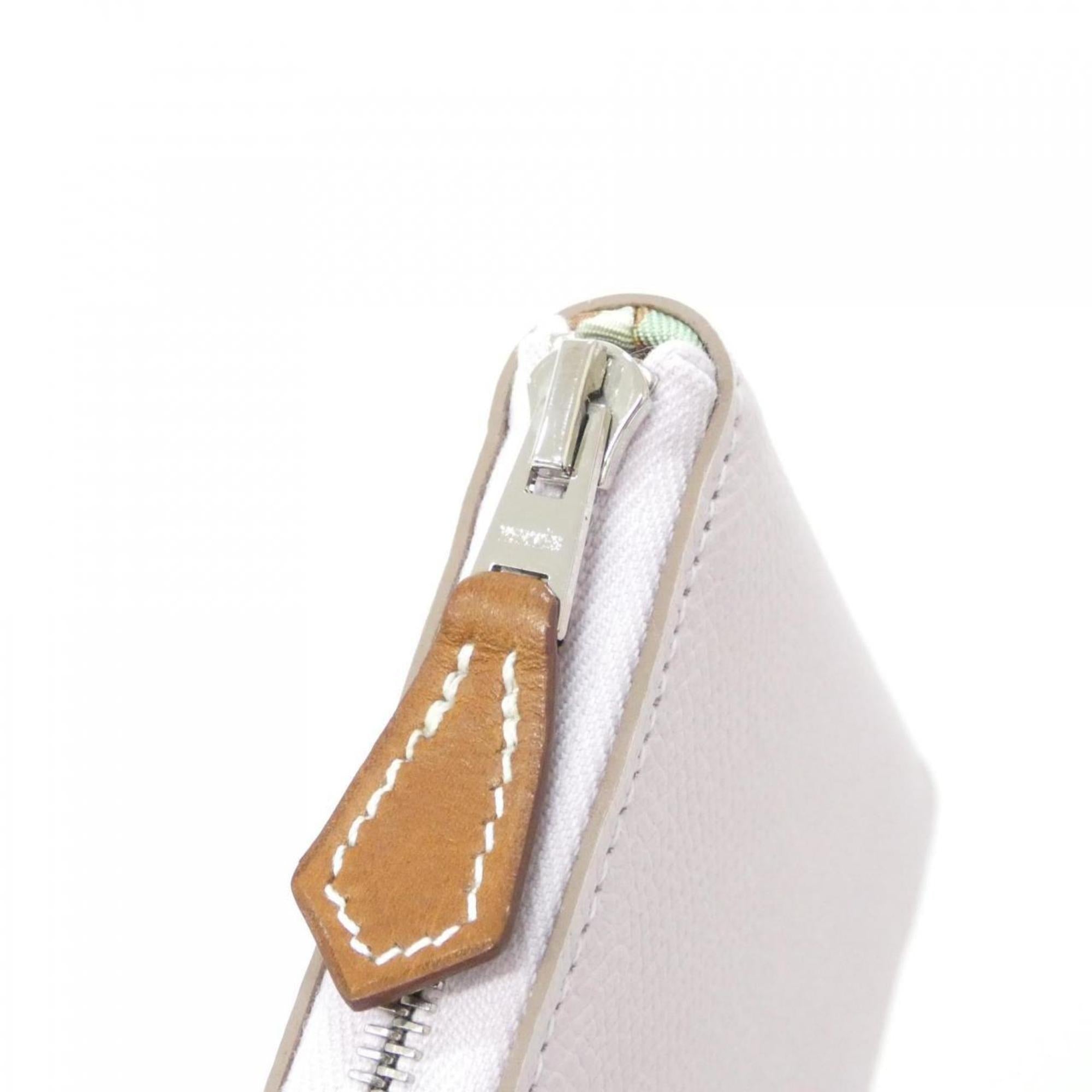 Hermes Pink Epsom Leather Silk Wallet (Bi-Fold) (Pre-Owned)