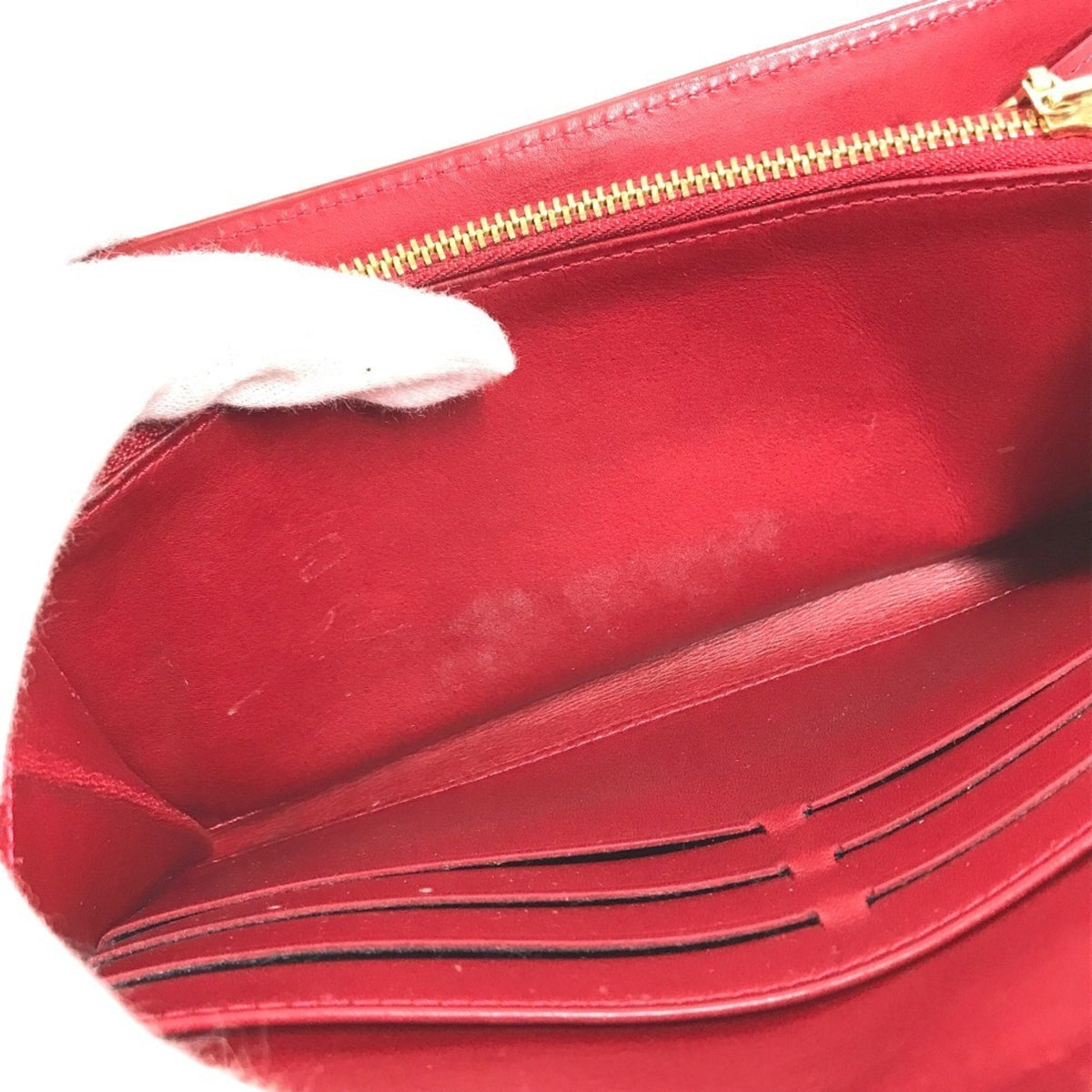 Louis Vuitton Monogram Vernis Pomme D'amour Red Color Monogram Vernis Long Wallet (Bi-Fold) (Pre-Owned)