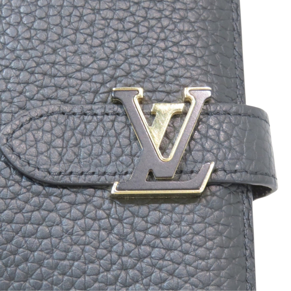 Louis Vuitton Black Leather Coin Purse/Coin Case (Pre-Owned)