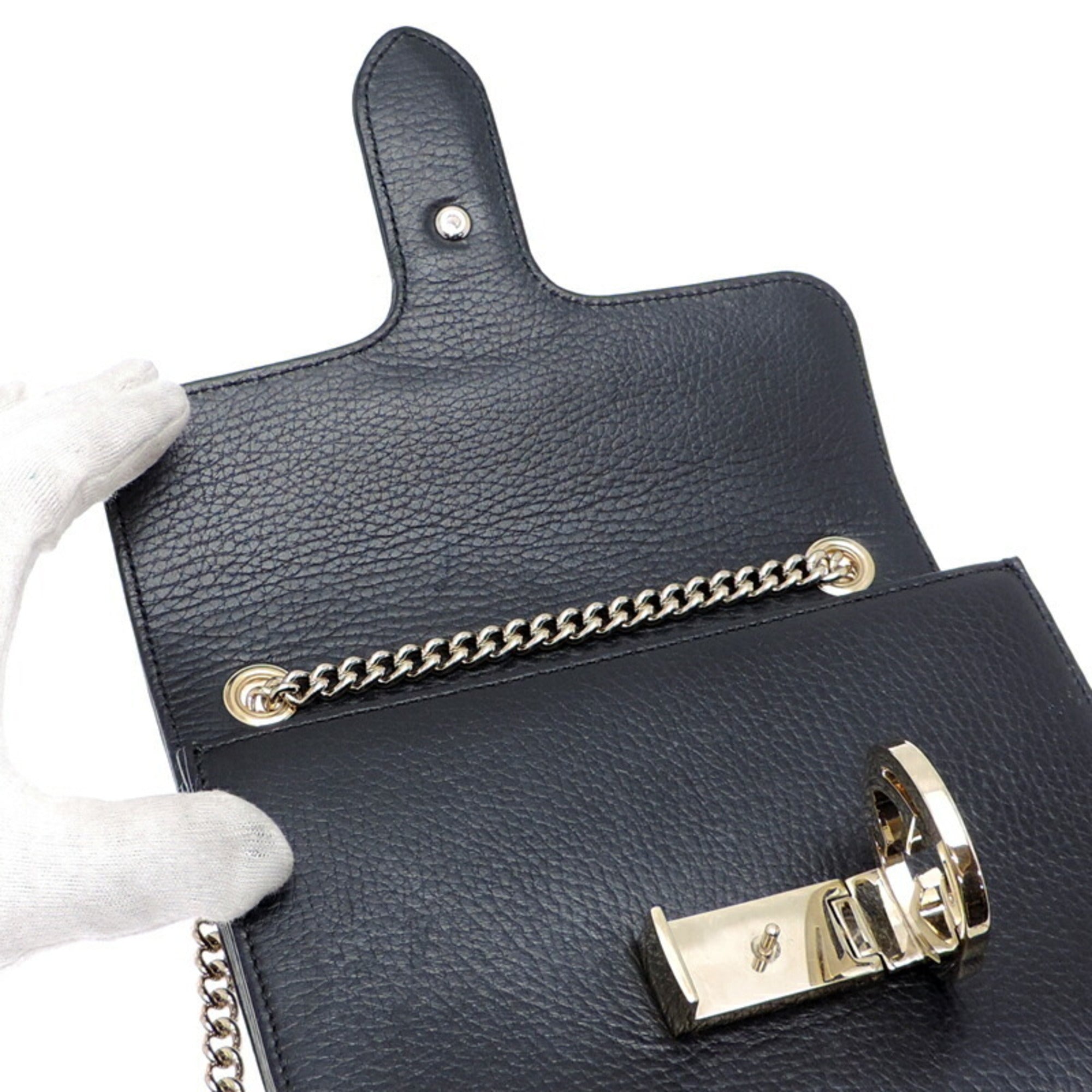 Gucci Black Leather Shoulder Bag (Pre-Owned)