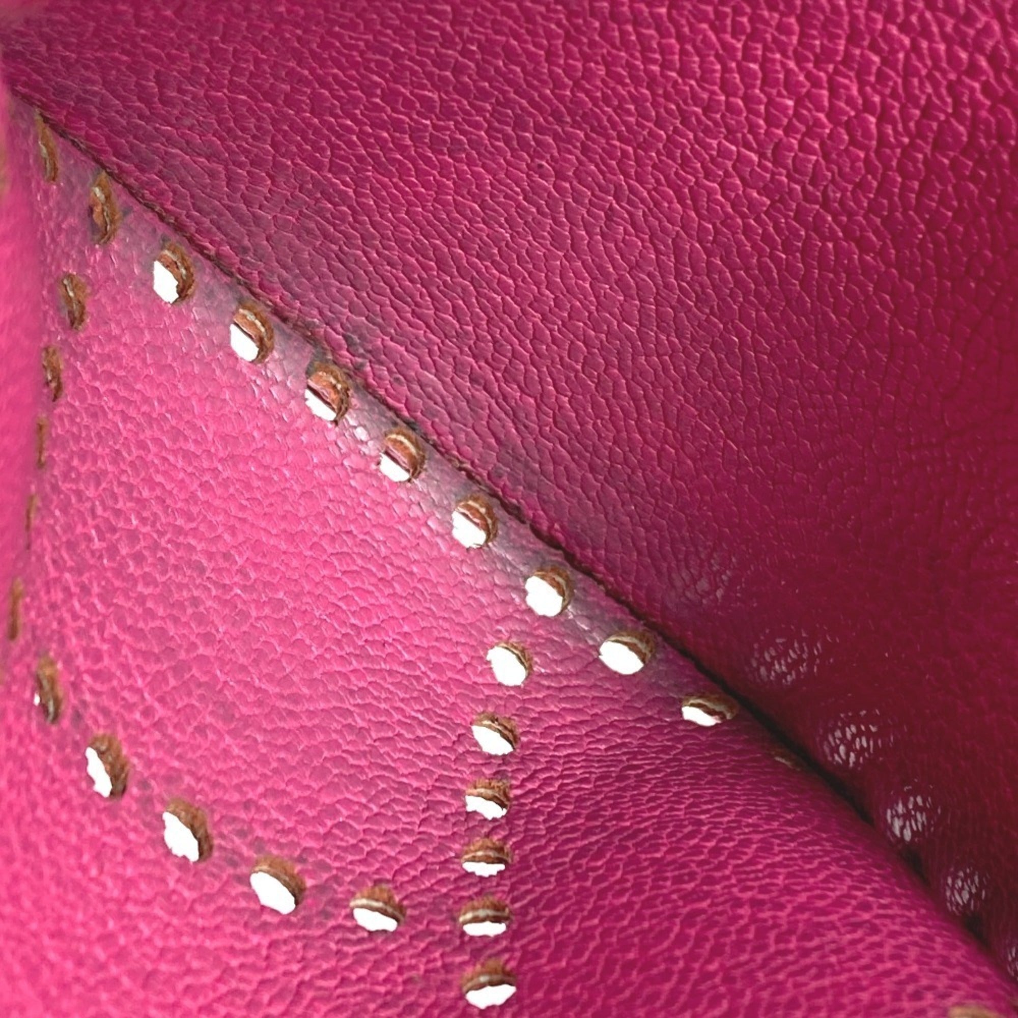 Hermes Pink Chevre Leather Coin Purse/Coin Case (Pre-Owned)