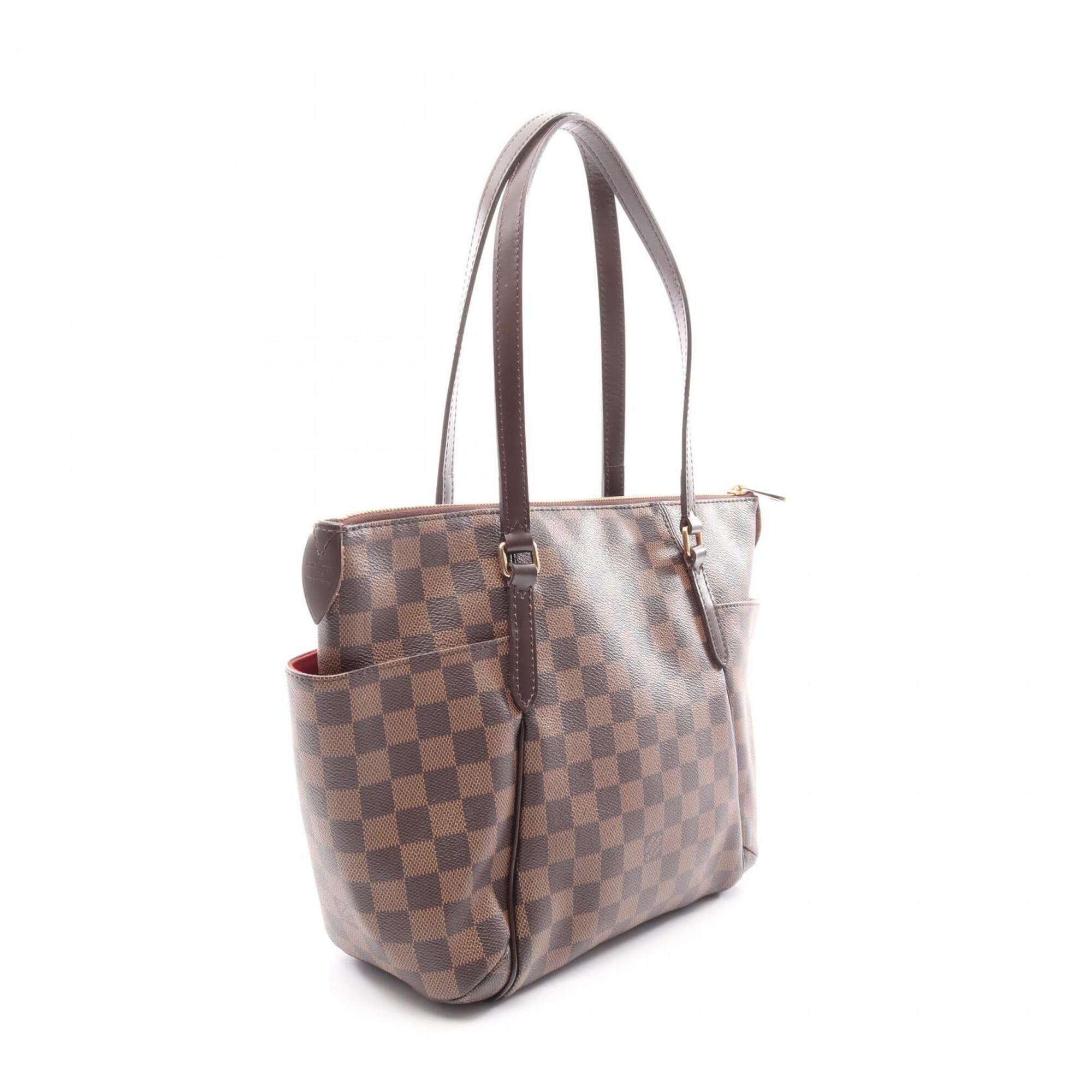 Louis Vuitton Brown Coated Canvas Leather Handbag Tote Bag (Pre-Owned)