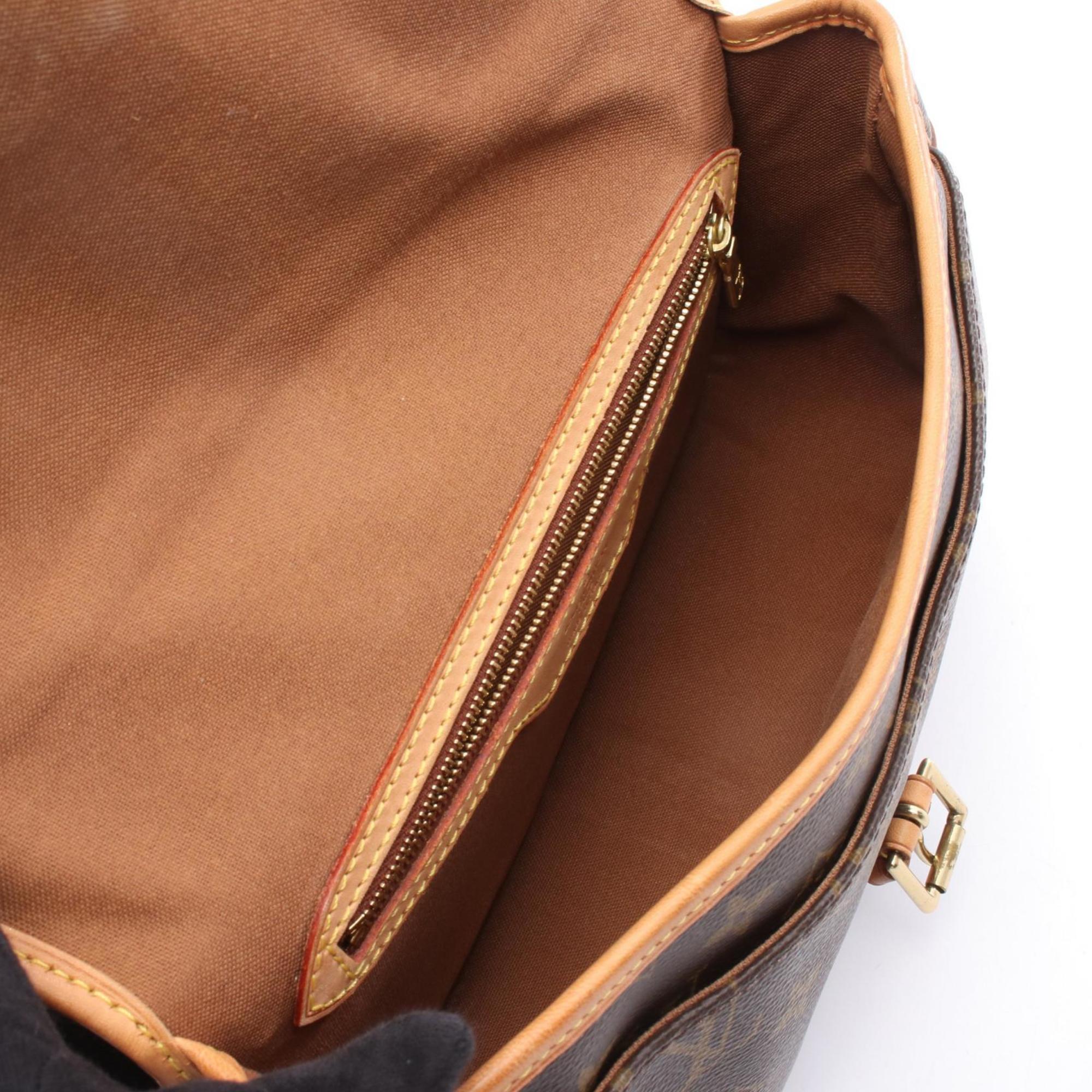 Louis Vuitton Brown Coated Canvas Leather Shoulder Bag (Pre-Owned)