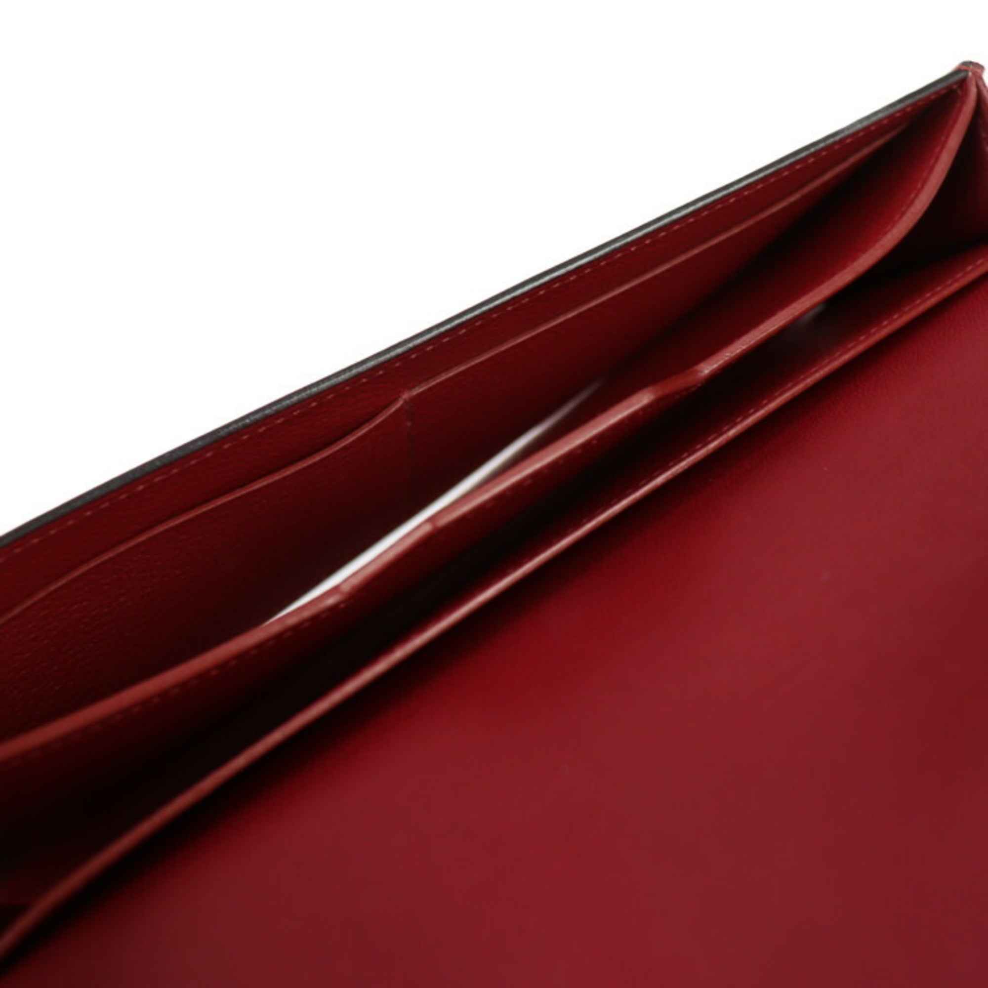 Hermes Red Color Rouge Grenat Wallet (Bi-Fold) (Pre-Owned)