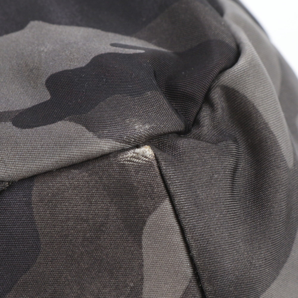 Prada Black Gray Leather Nylon Backpack (Pre-Owned)