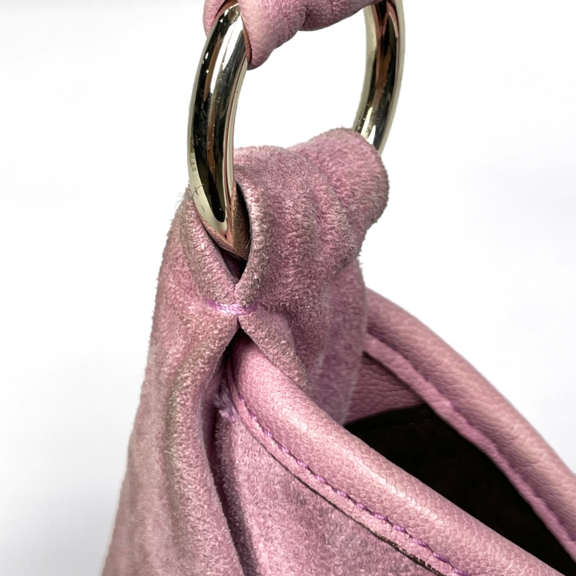 Yves Saint Laurent Pink Suede Shoulder Bag (Pre-Owned)