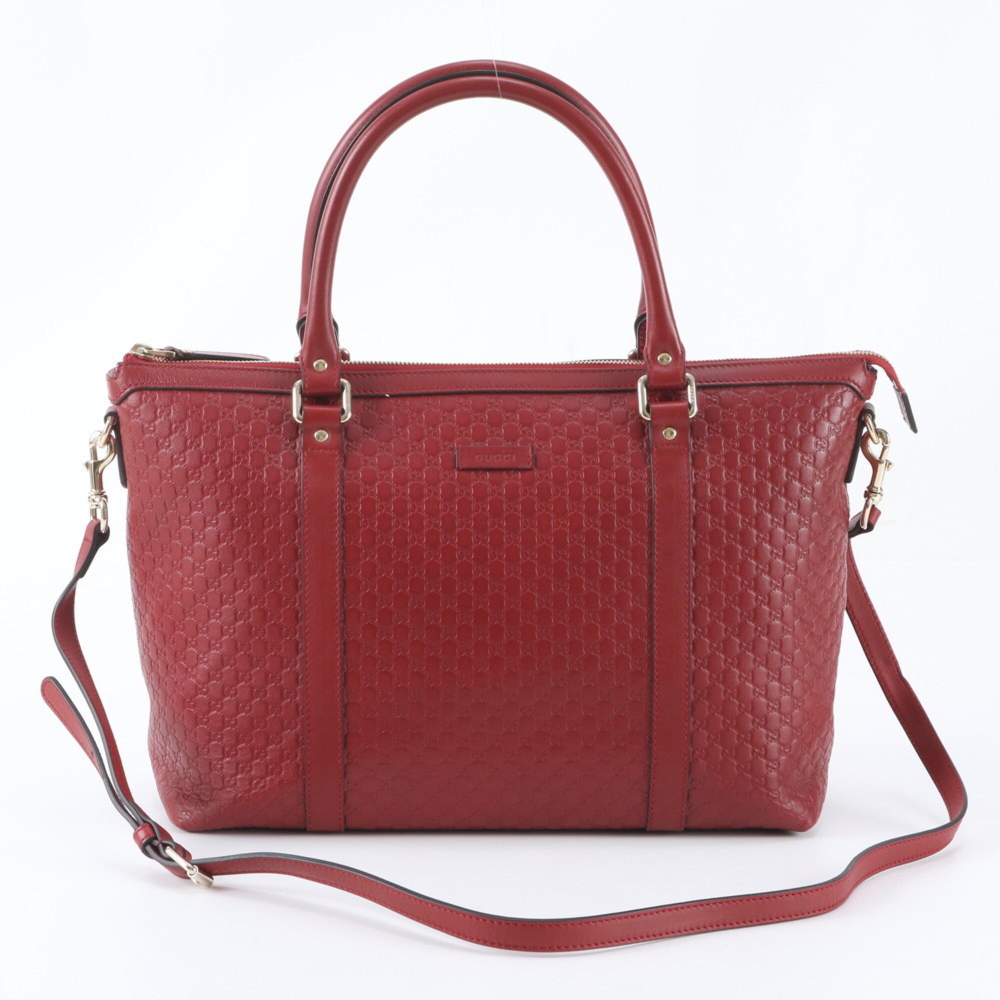 Gucci Bordeaux Leather Shoulder Bag (Pre-Owned)