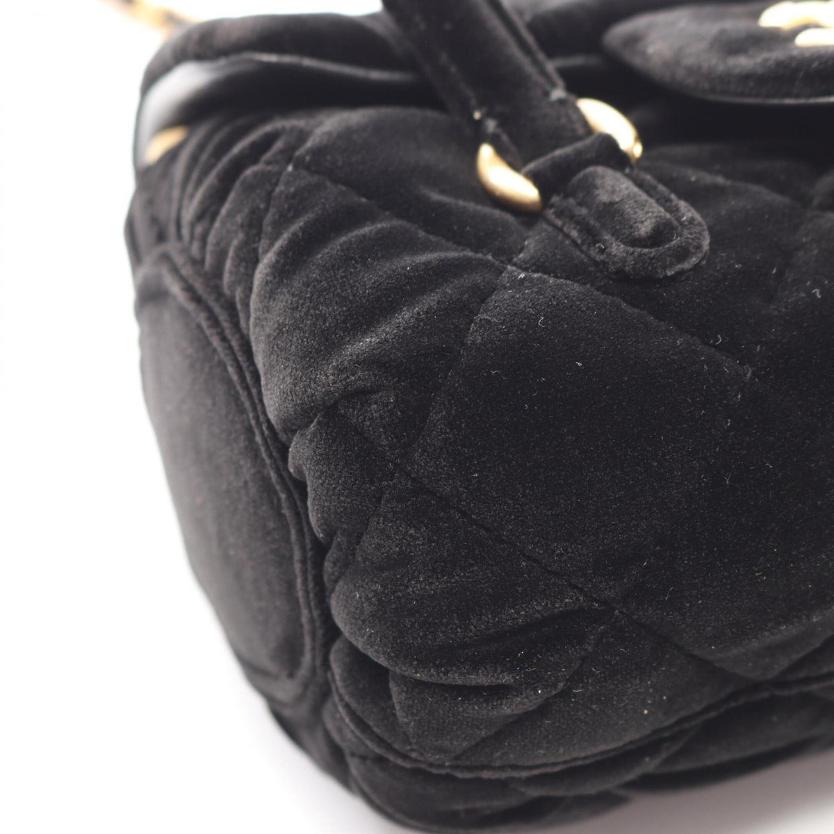 Chanel Matelasse Black Fabric Handbag Shoulder Bag (Pre-Owned)