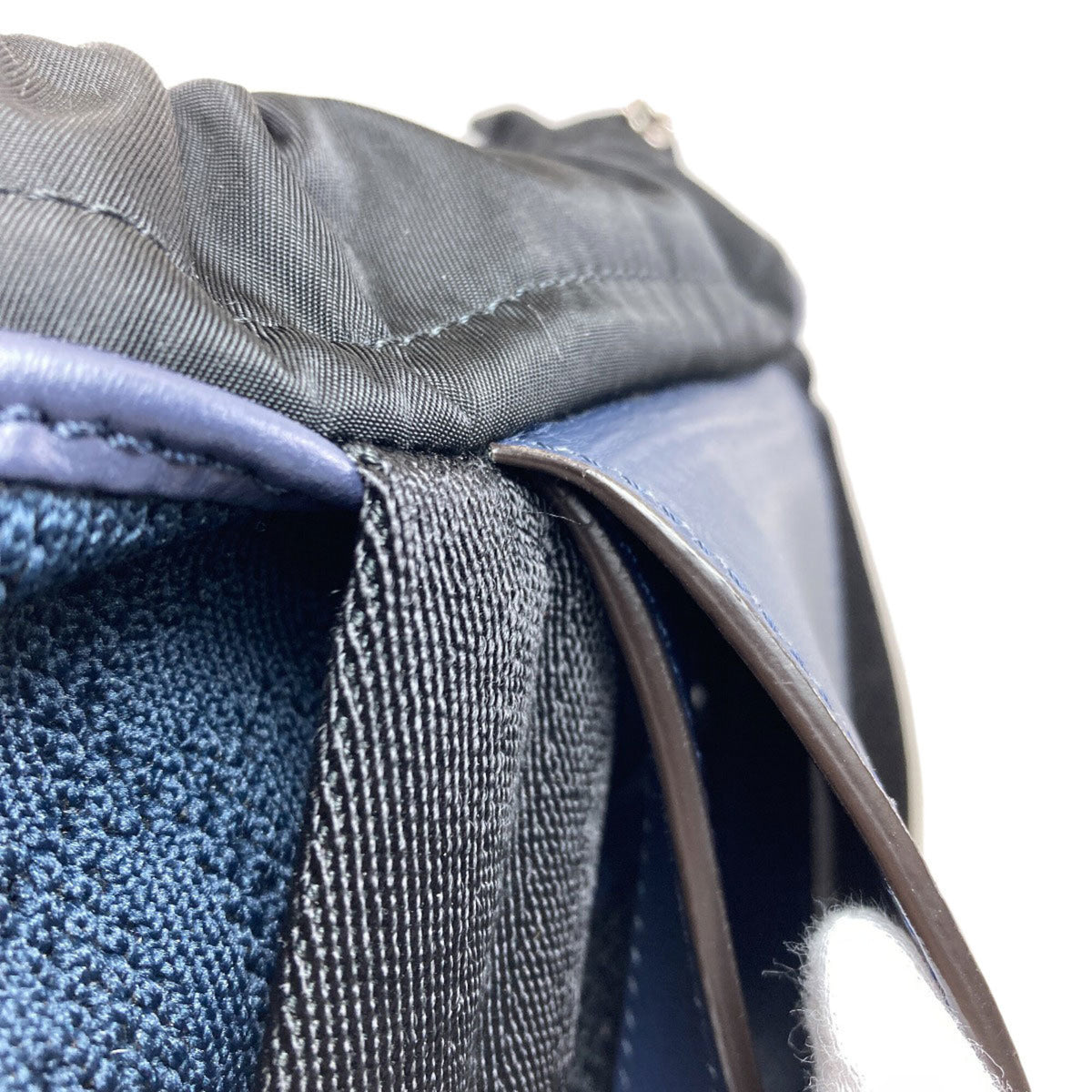 Fendi Black Navy Canvas Backpack (Pre-Owned)