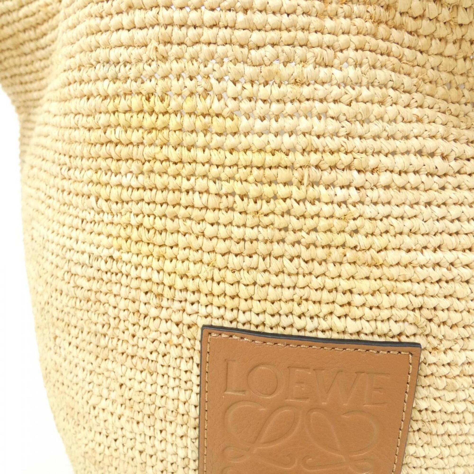 Loewe Beige Raffia Leather Handbag (Pre-Owned)