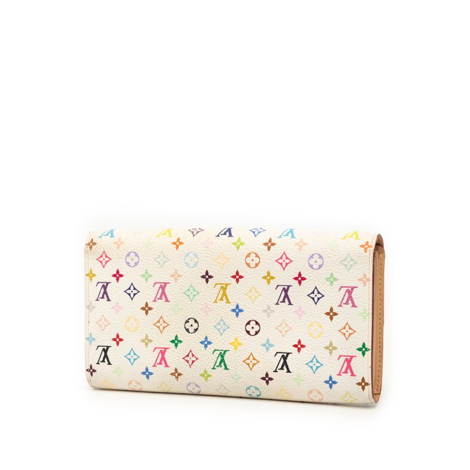 Louis Vuitton Blanc White Pvc Leather Long Wallet (Bi-Fold) (Pre-Owned)
