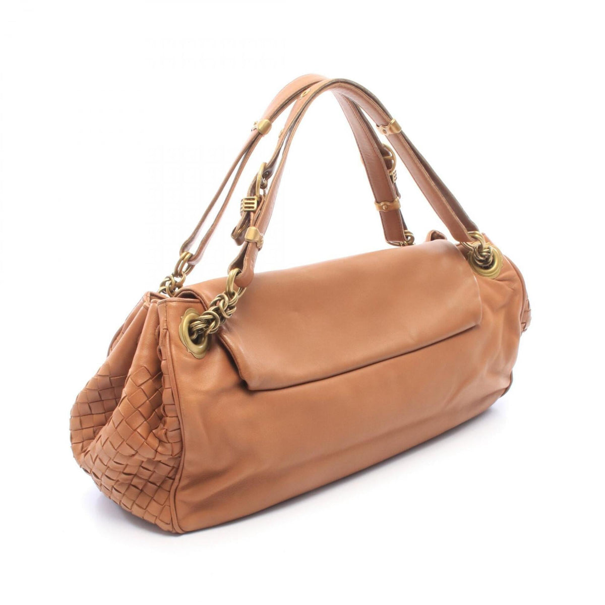 Bottega Veneta Intrecciato Brown Leather Handbag (Pre-Owned)