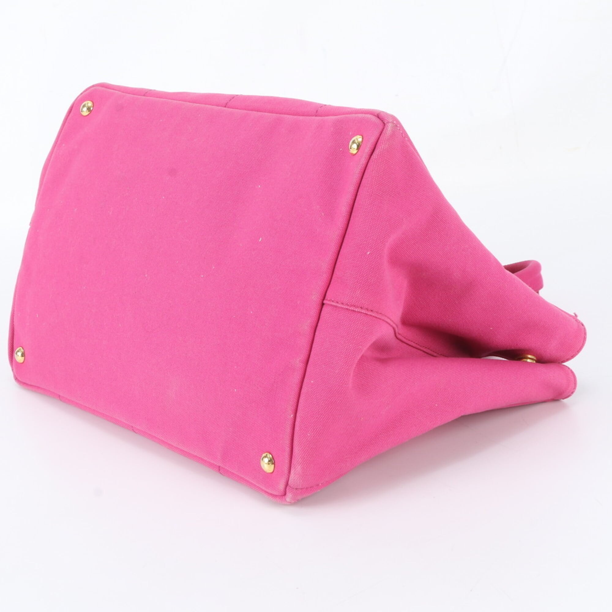 Prada Pink Canvas Handbag Tote Bag (Pre-Owned)