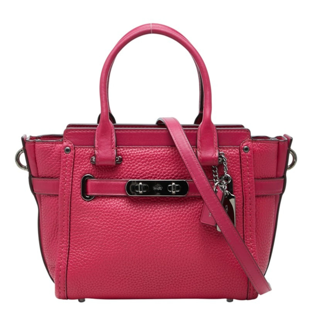 Coach Pink Leather Handbag Shoulder Bag (Pre-Owned)