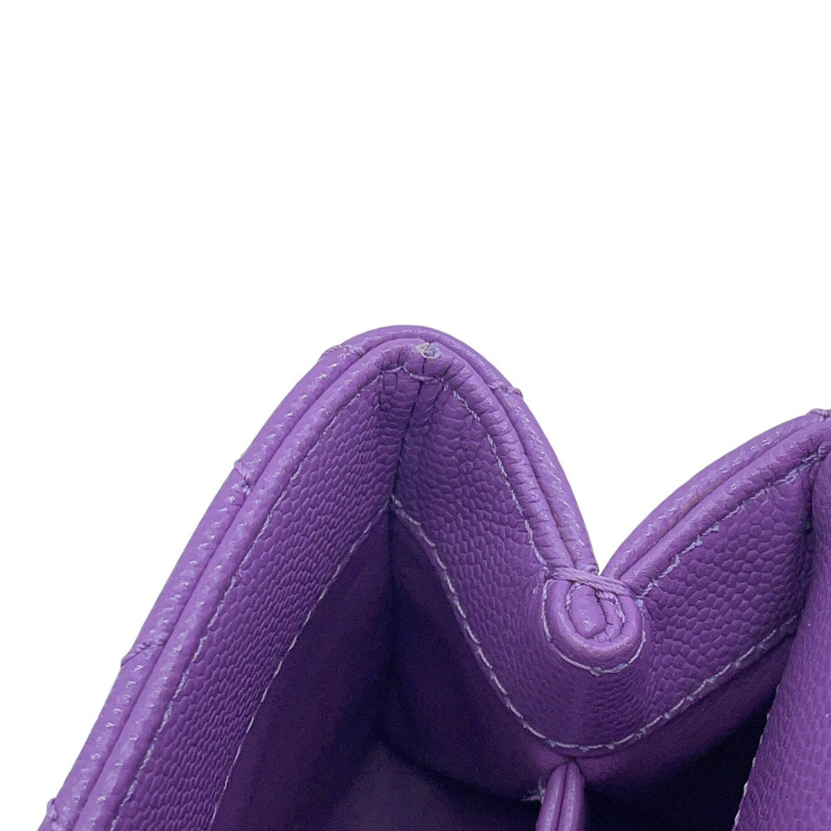 Chanel Matelasse Purple Grained Calfskin Handbag (Pre-Owned)
