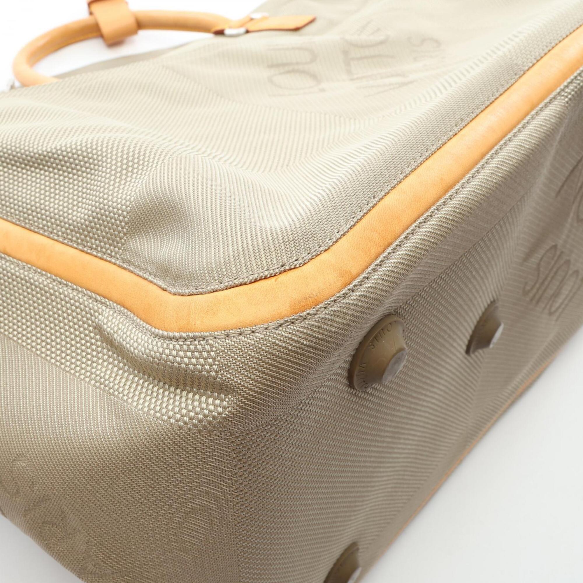 Louis Vuitton Beige Brown Sable Damier Geant Leather Nylon Canvas Boston Bag Handbag (Pre-Owned)