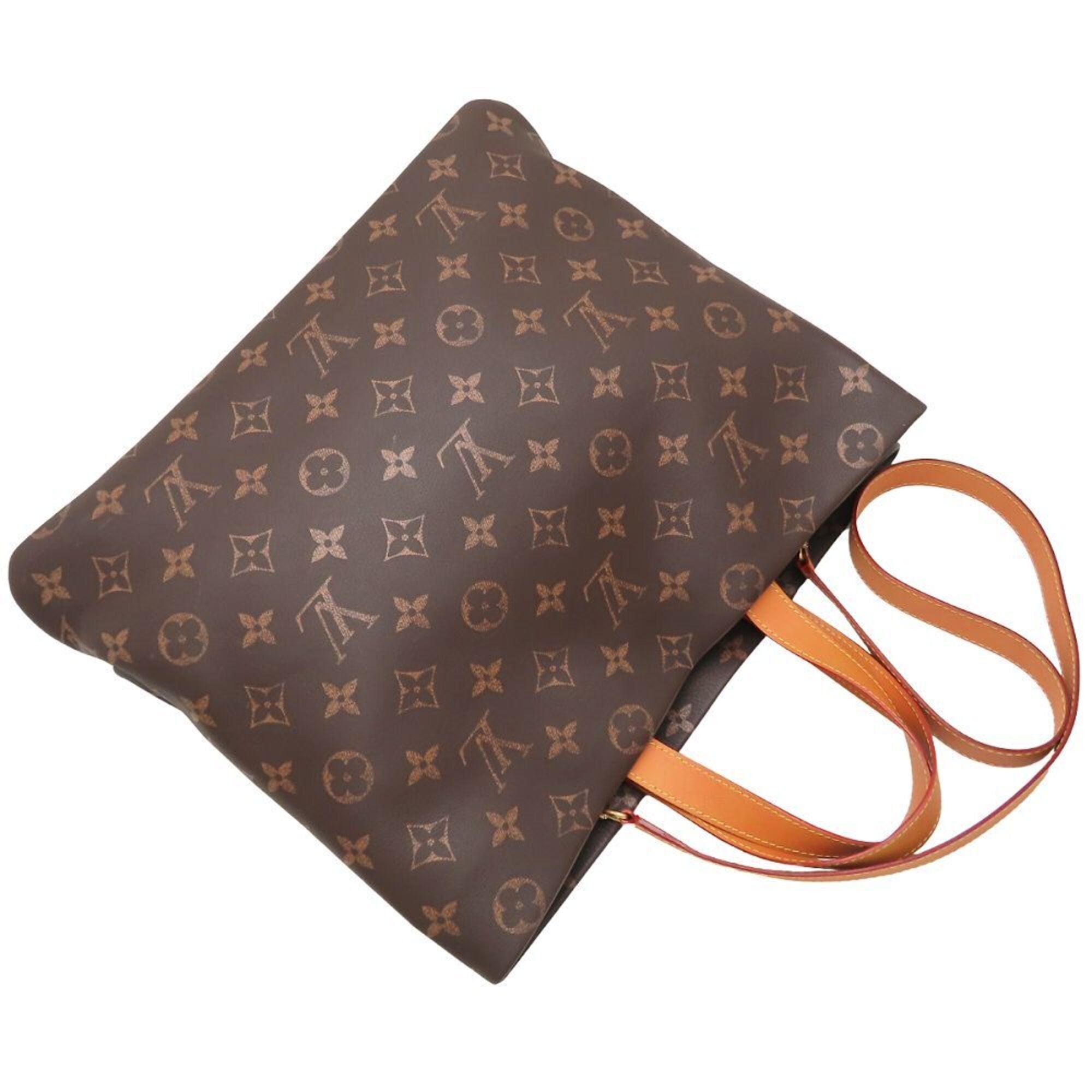 Louis Vuitton Monogram Brown Leather Tote Bag (Pre-Owned)