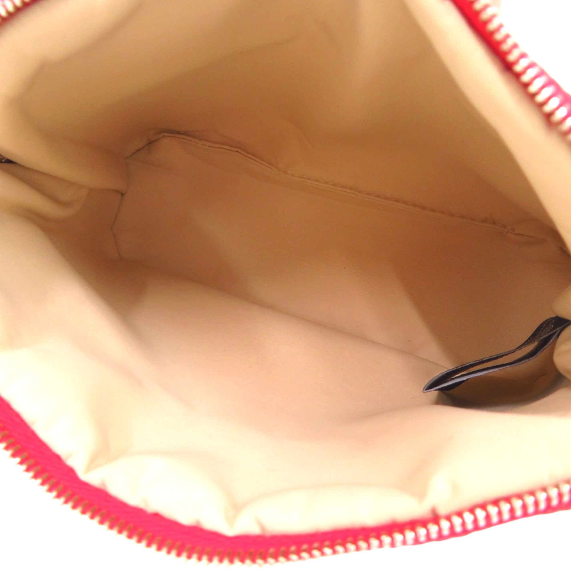 Hermes Brown Red Color Cotton Handbag Pouch (Pre-Owned)