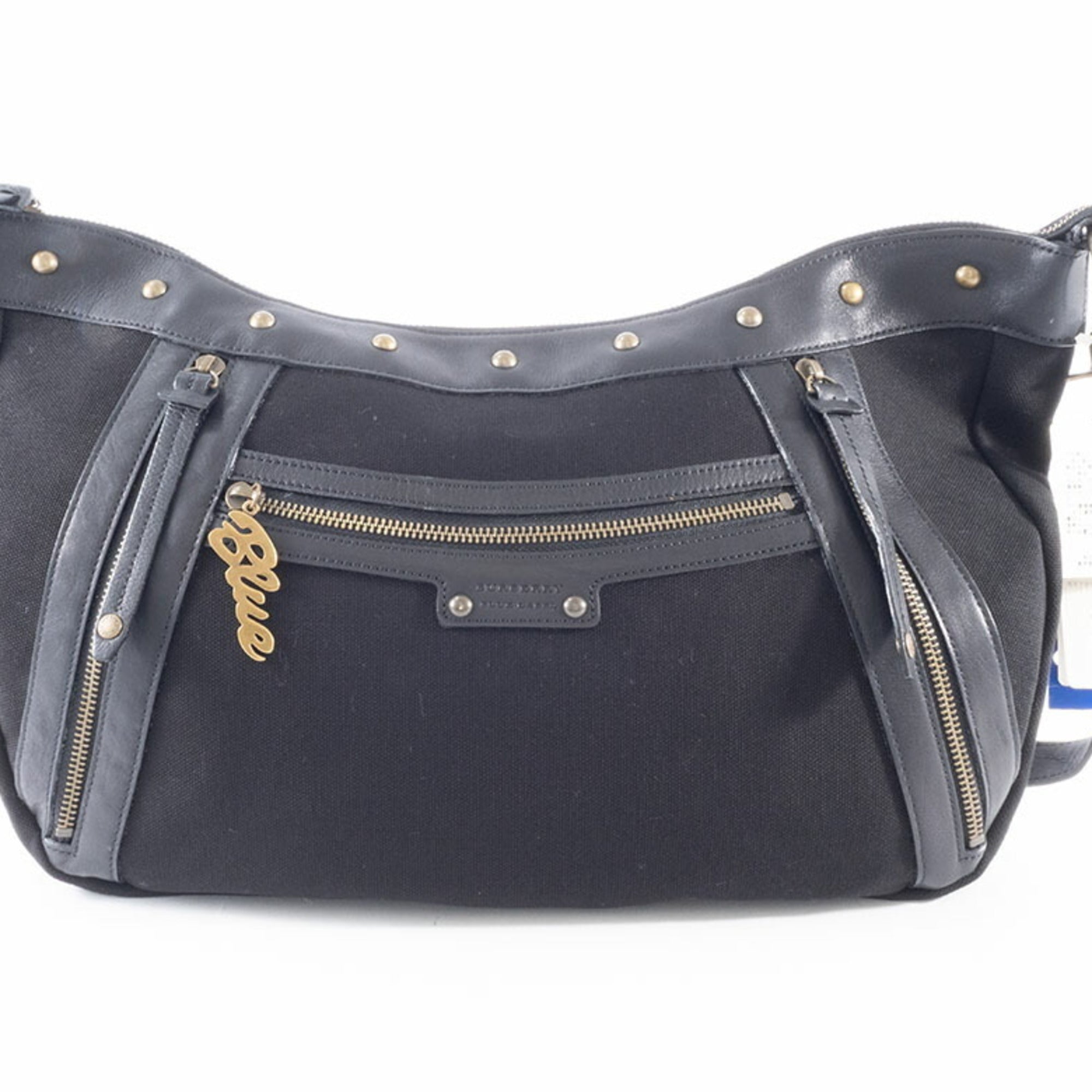 Burberry Black Canvas Leather Shoulder Bag (Pre-Owned)