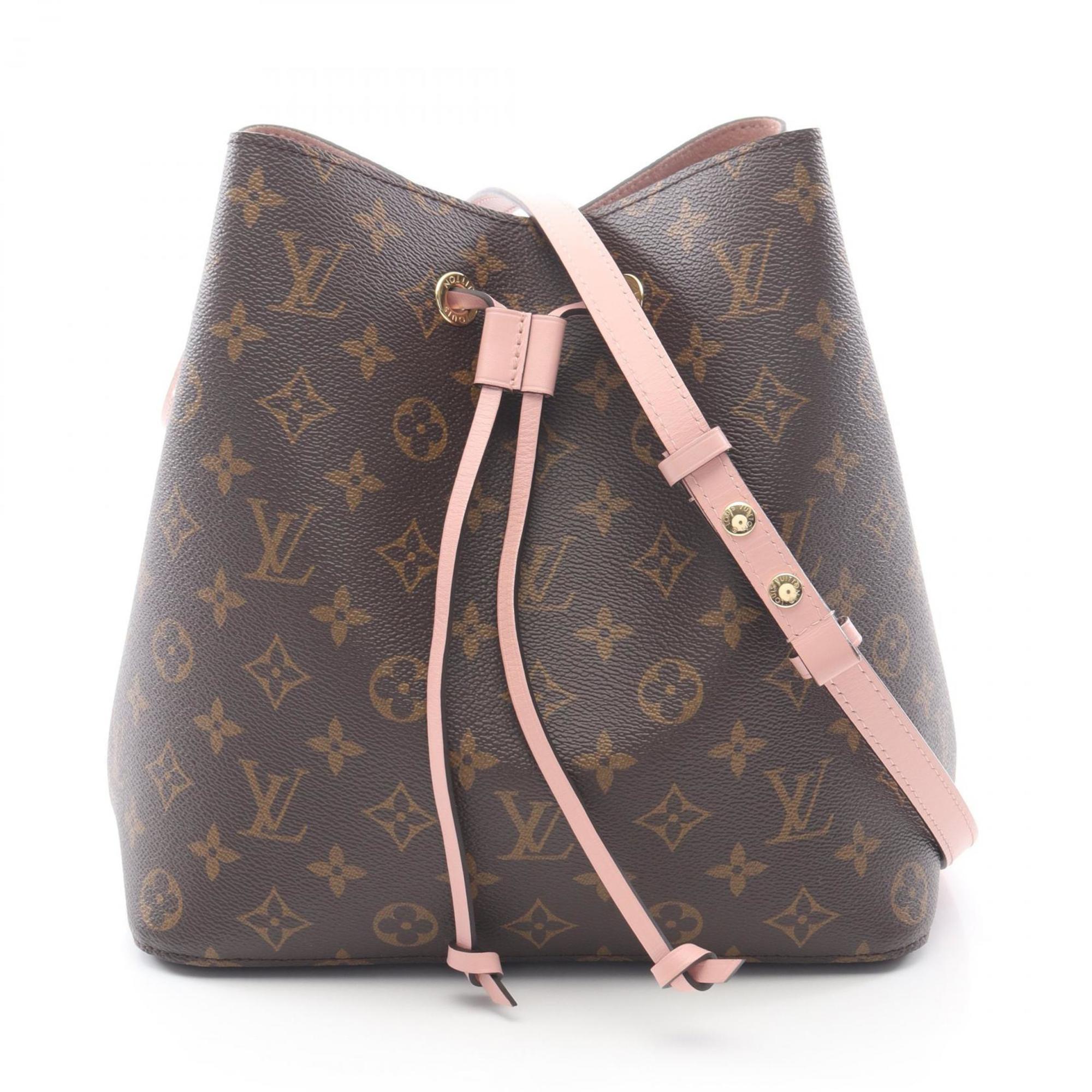 Louis Vuitton Brown Monogram Pink Rose Poudre Coated Canvas Leather Handbag Shoulder Bag (Pre-Owned)