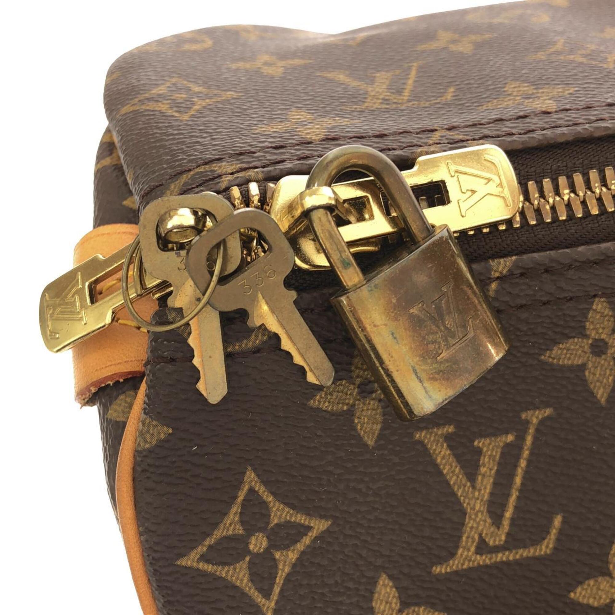 Louis Vuitton Monogram Marron Coated Canvas Boston Bag (Pre-Owned)