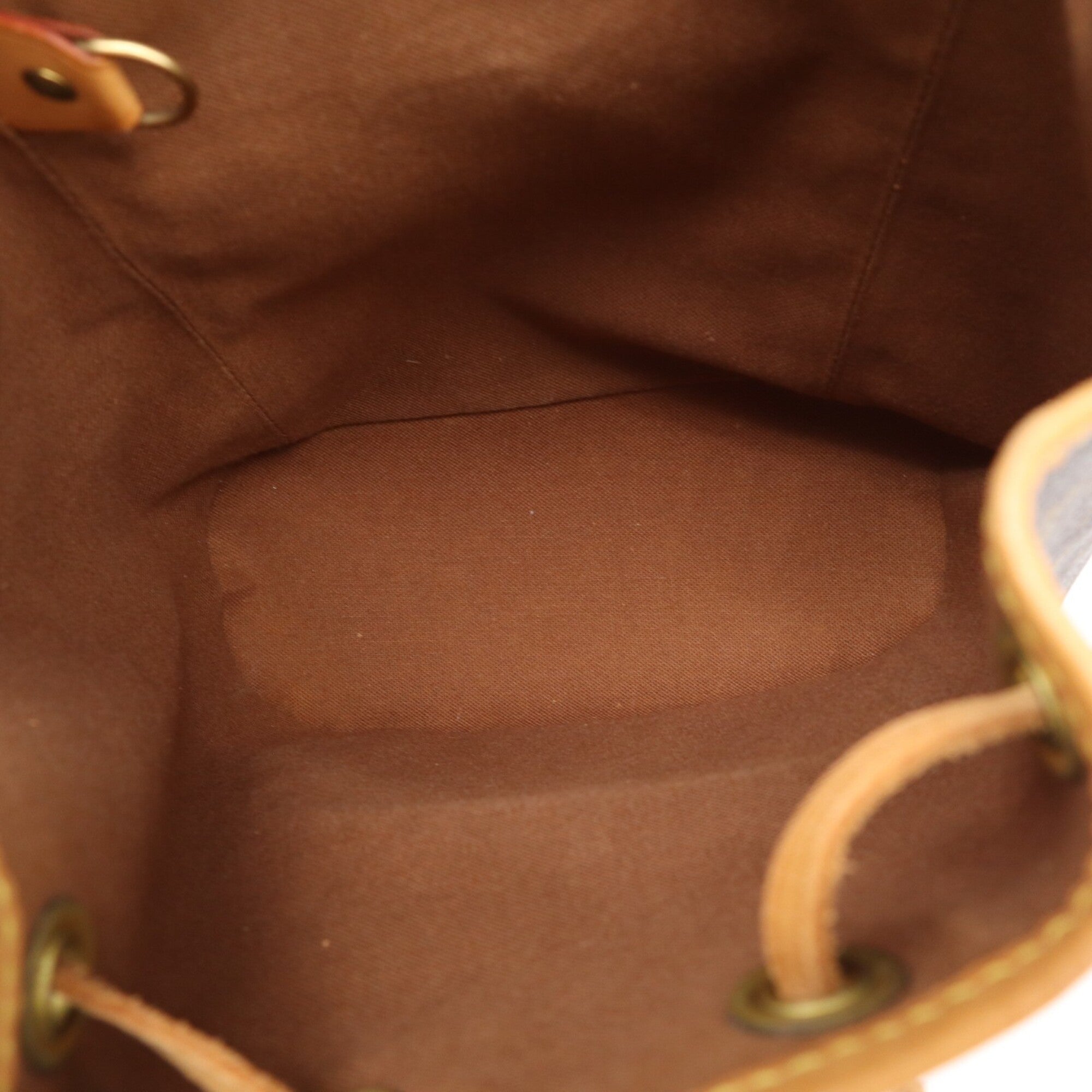 Louis Vuitton Beige Brown Coated Canvas Leather Backpack (Pre-Owned)