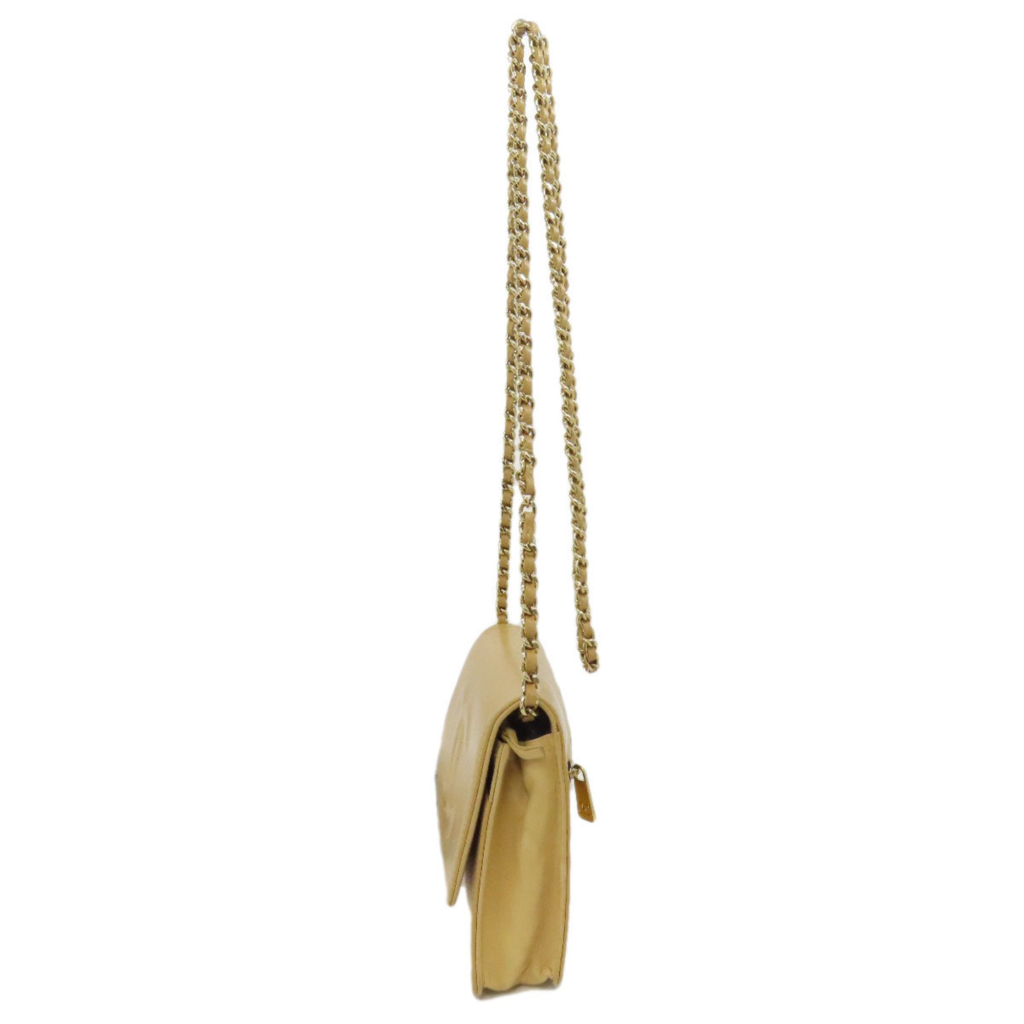 Chanel Yellow Caviar Leather Chain/Shoulder Wallet (Pre-Owned)