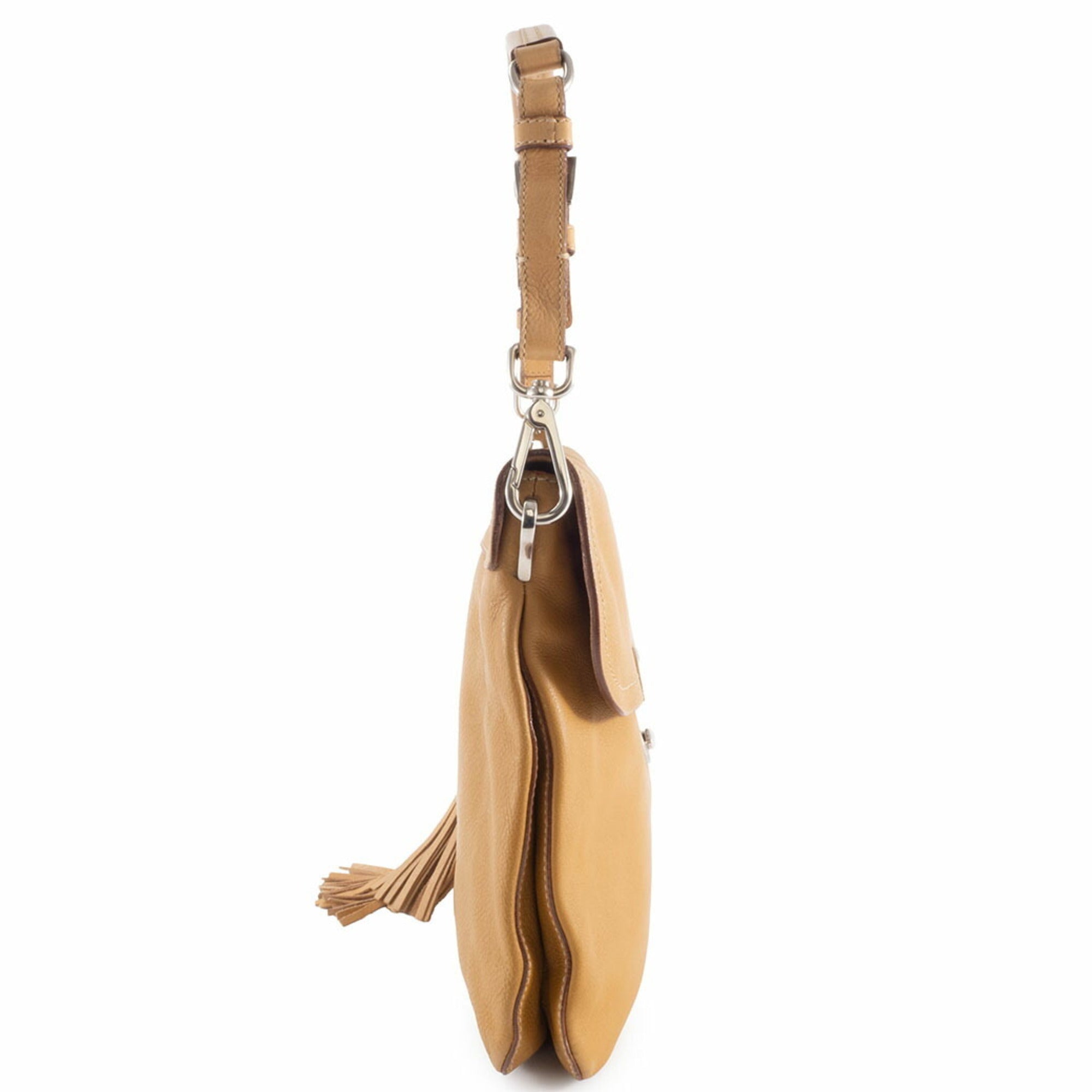 Prada Camel Leather Shoulder Bag (Pre-Owned)