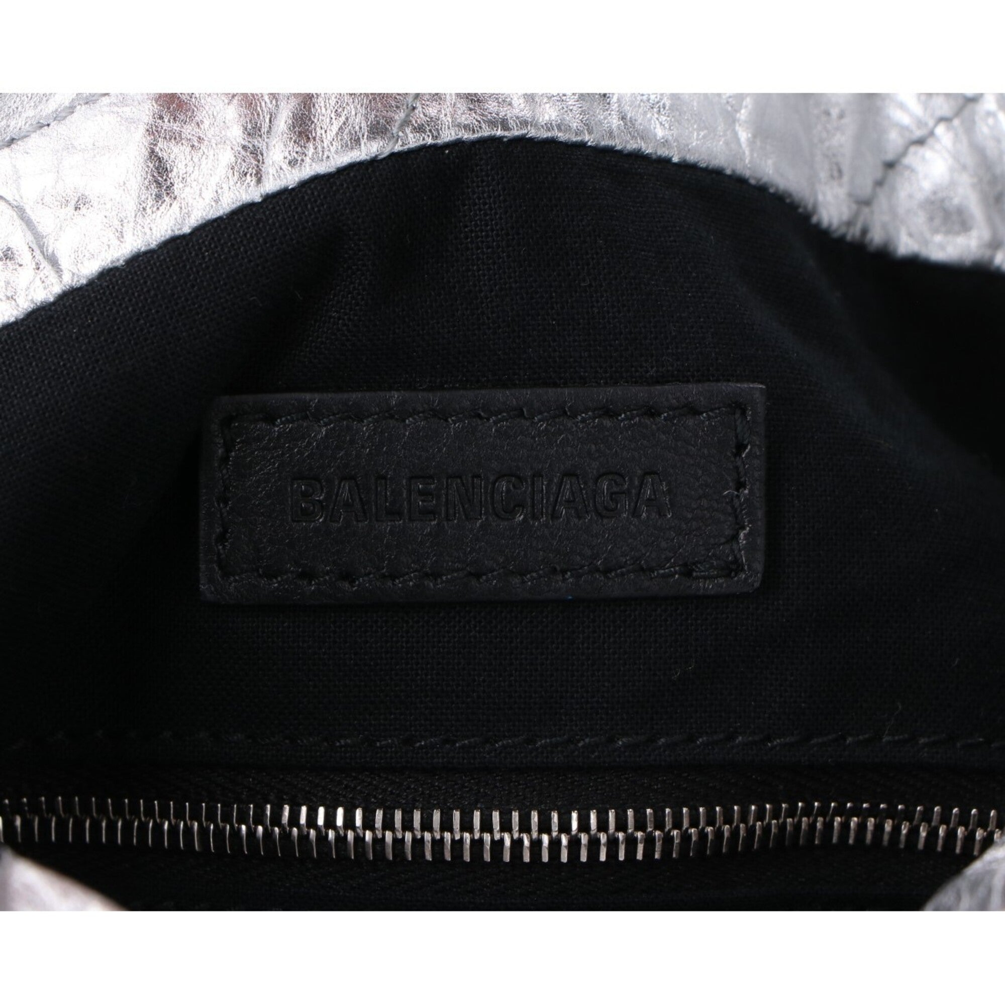 Balenciaga Silver Leather Tote Bag (Pre-Owned)