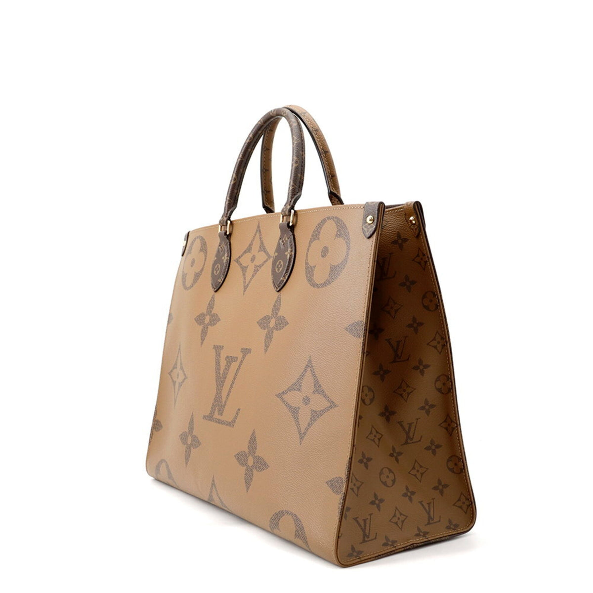 Louis Vuitton Red Color Monogram Reverse Monogram Tote Bag (Pre-Owned)