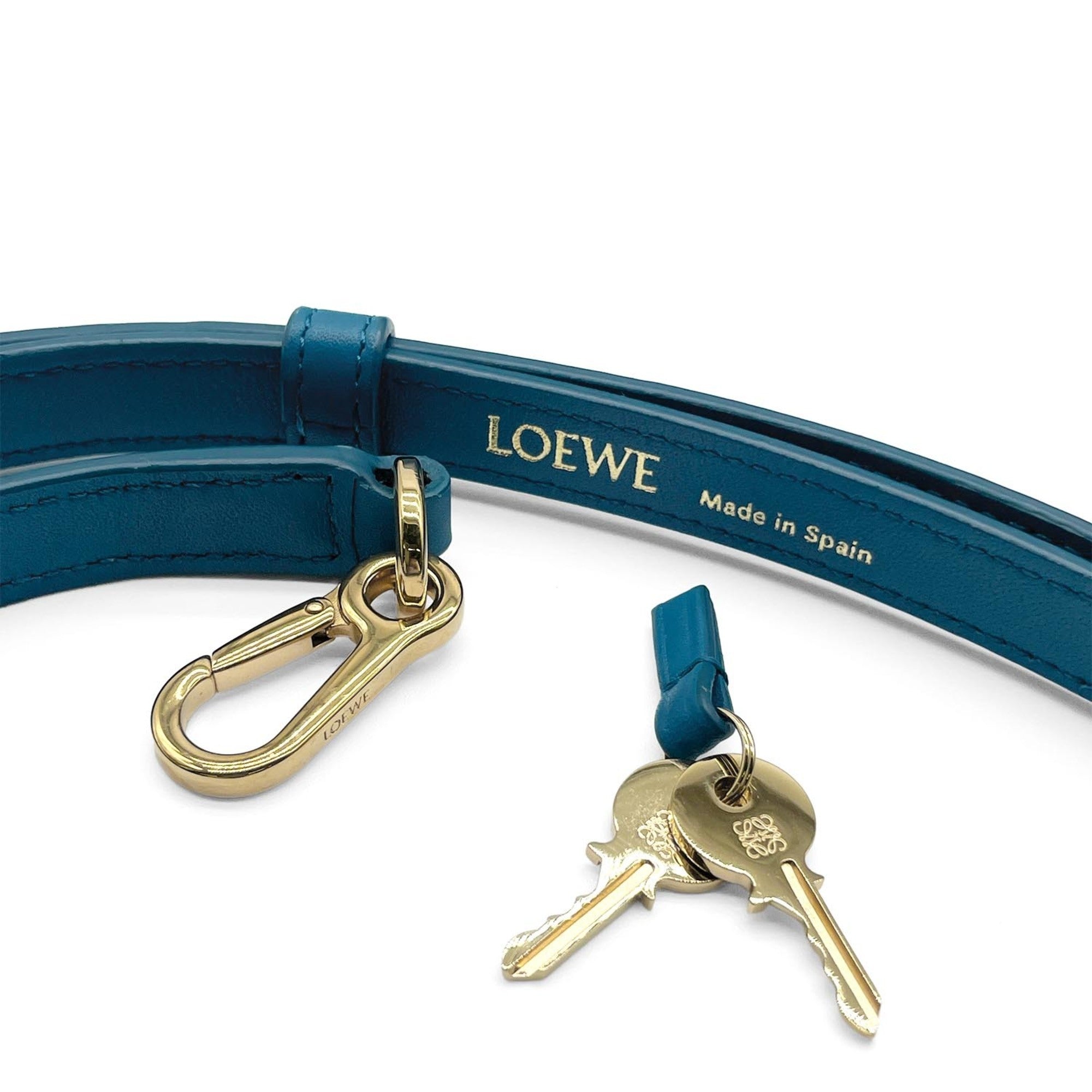 Loewe Blue Leather Shoulder Bag (Pre-Owned)