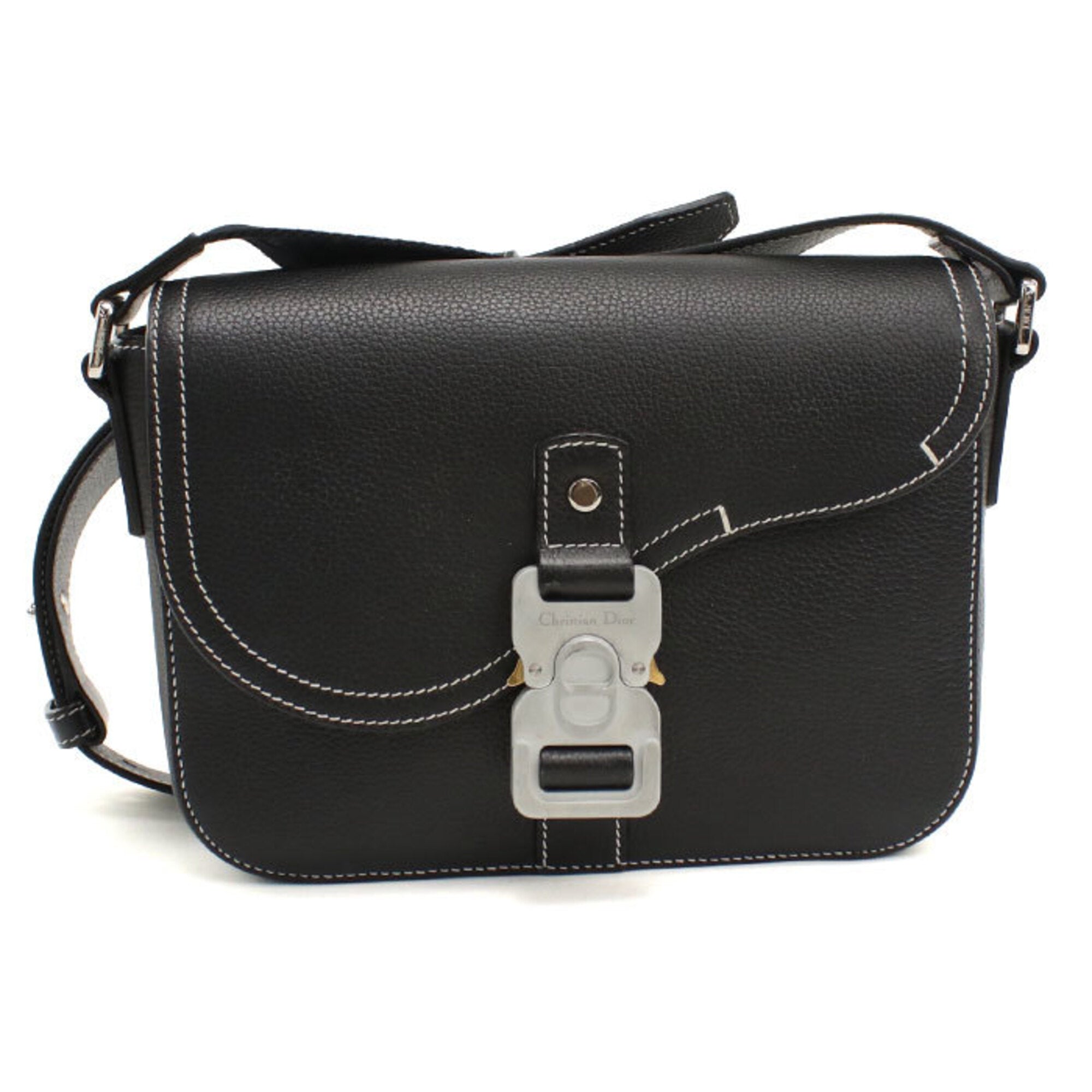 Christian Dior Black Leather Shoulder Bag (Pre-Owned)