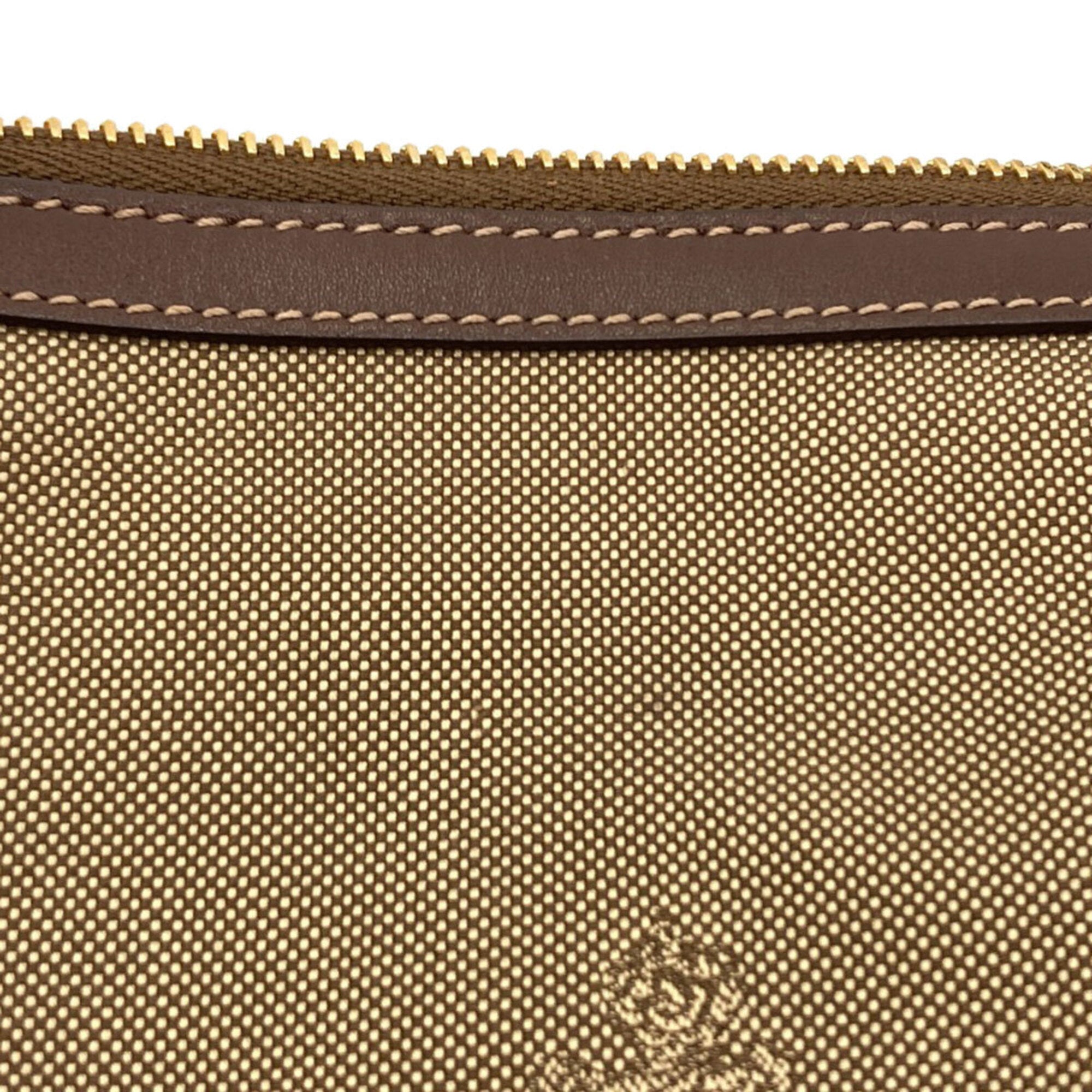 Prada Brown Canvas Leather Tote Bag (Pre-Owned)