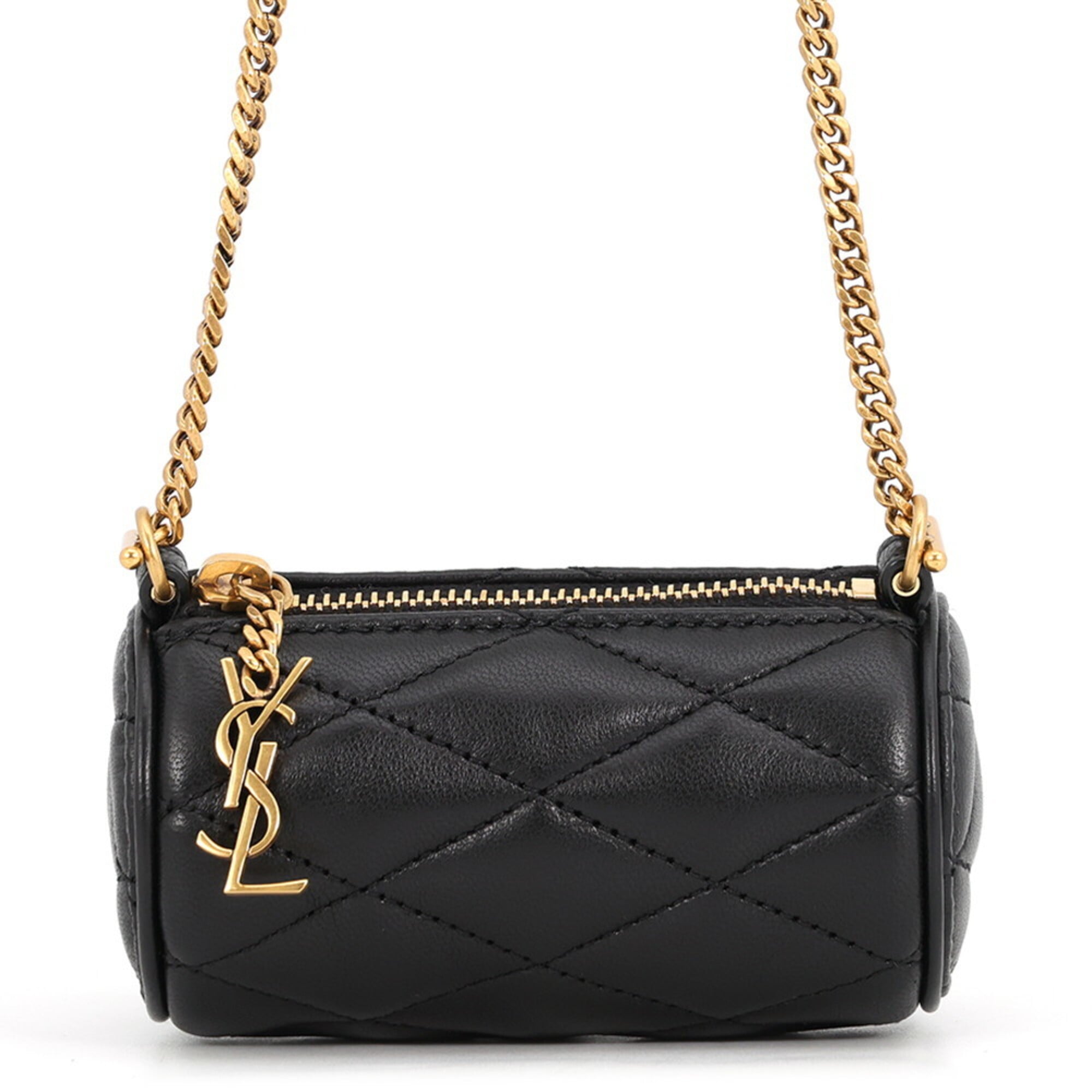 Yves Saint Laurent Black Leather Handbag Shoulder Bag (Pre-Owned)