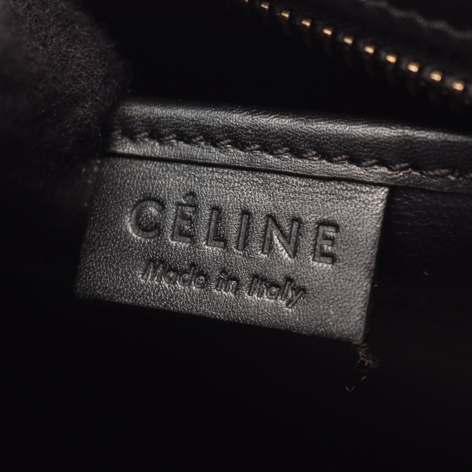 Celine Black Blue Green Leather Handbag (Pre-Owned)