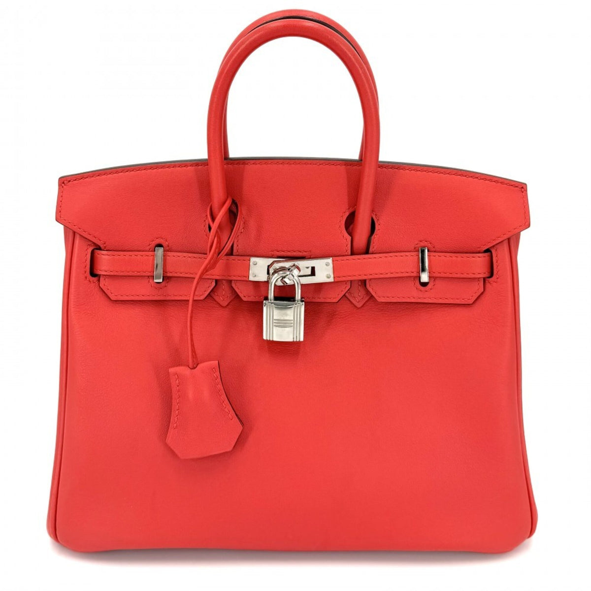 Hermes Red Color Swift Leather Handbag (Pre-Owned)