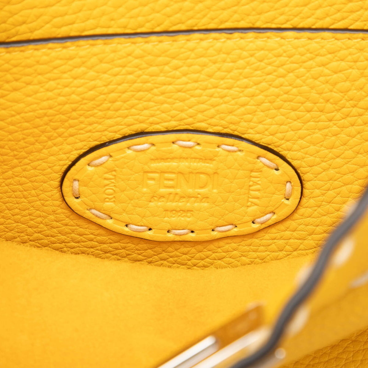 Fendi Peekaboo Yellow Handbag Shoulder Bag (Pre-Owned)
