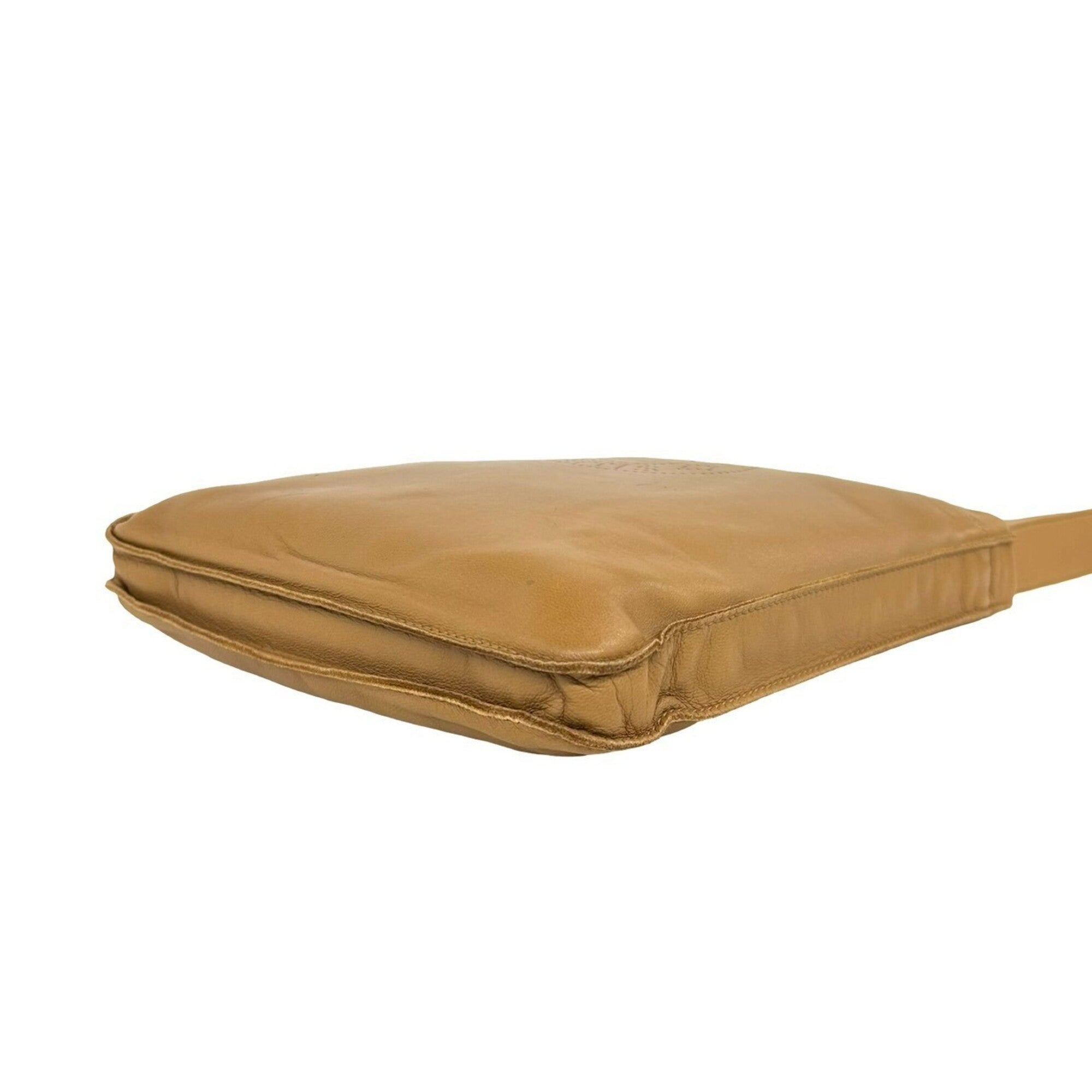 Hermes Brown Agneau Milo Pochette Shoulder Bag (Pre-Owned)