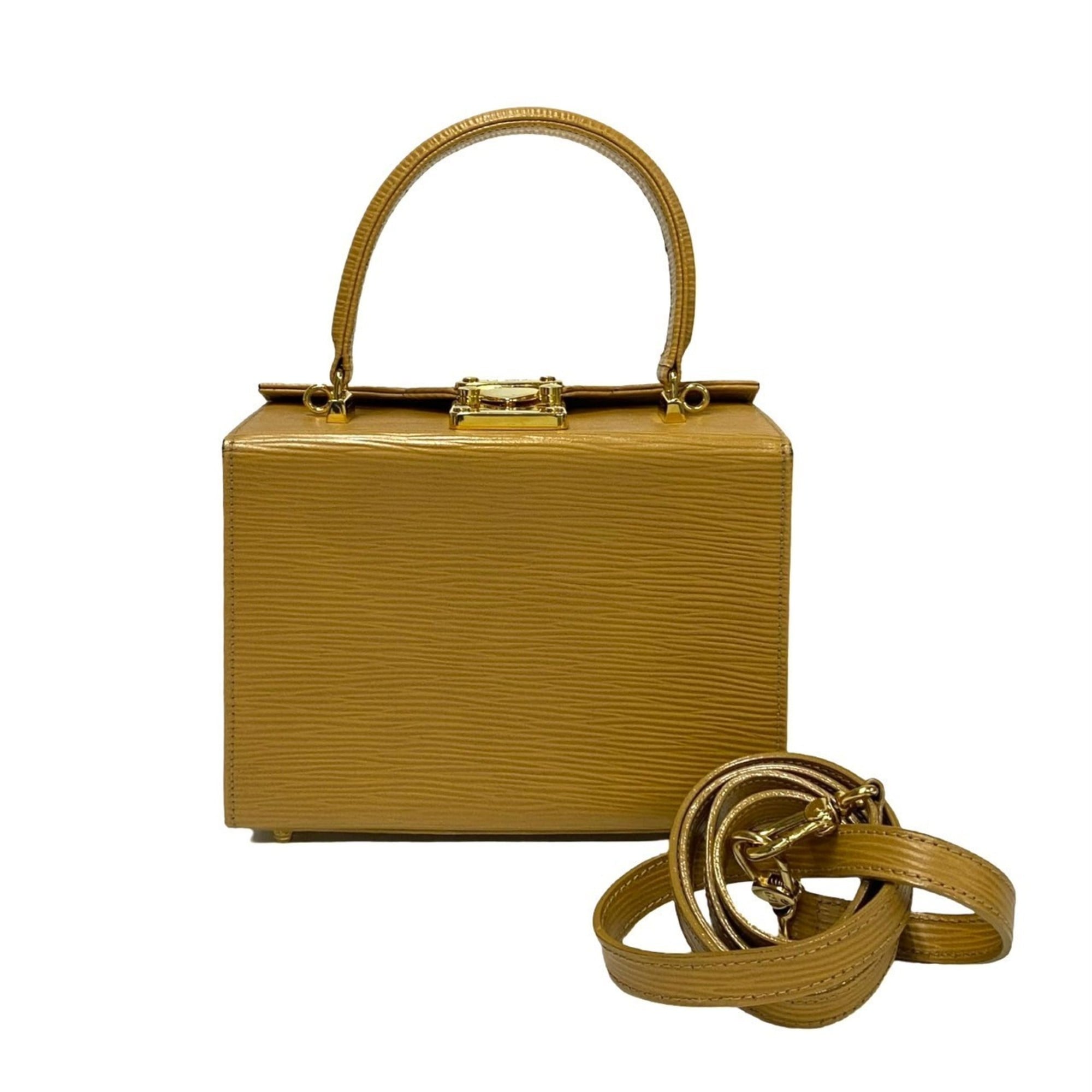 Fendi Beige Leather Handbag Pochette Shoulder Bag (Pre-Owned)