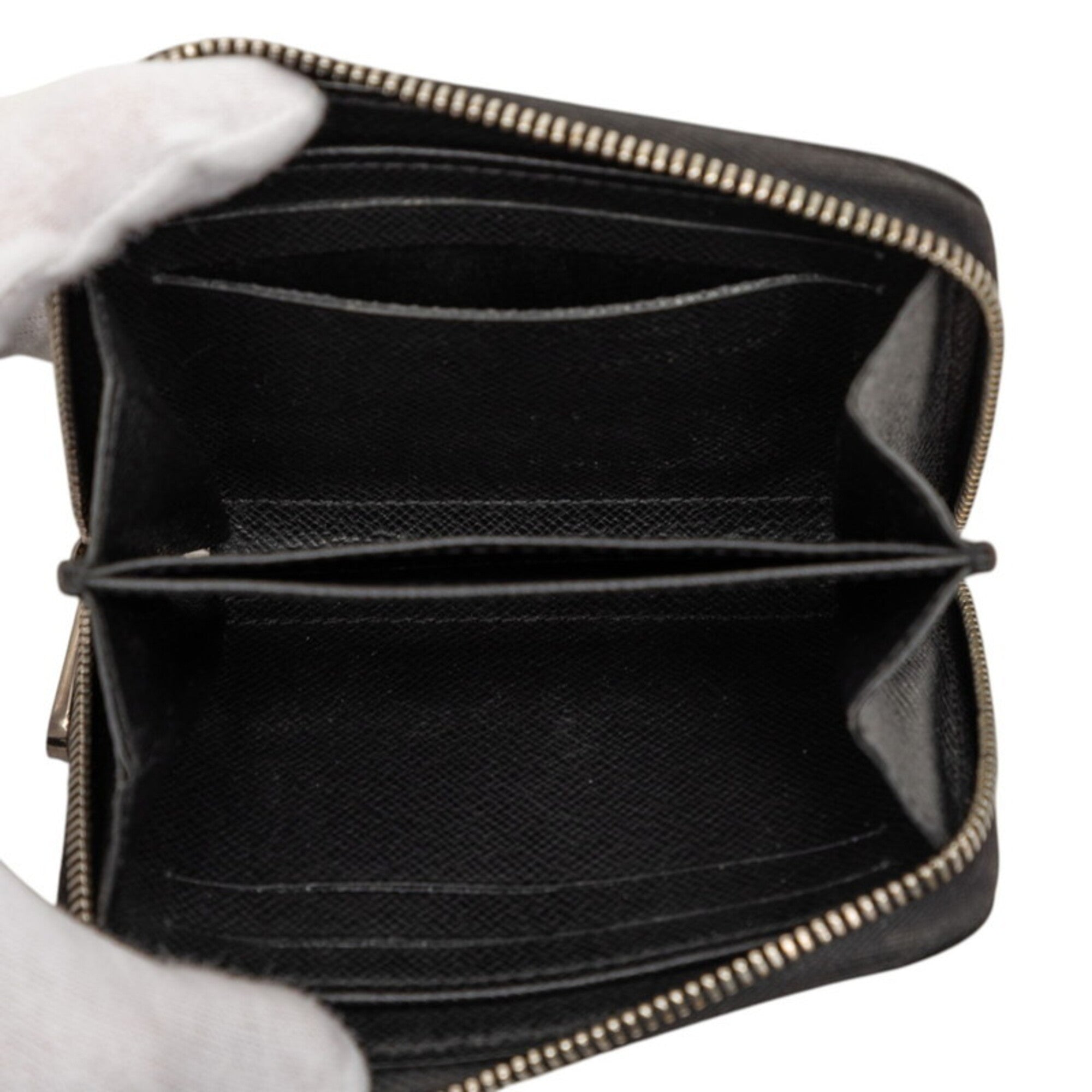 Louis Vuitton Black Noir Leather Coin Purse/Coin Case (Pre-Owned)