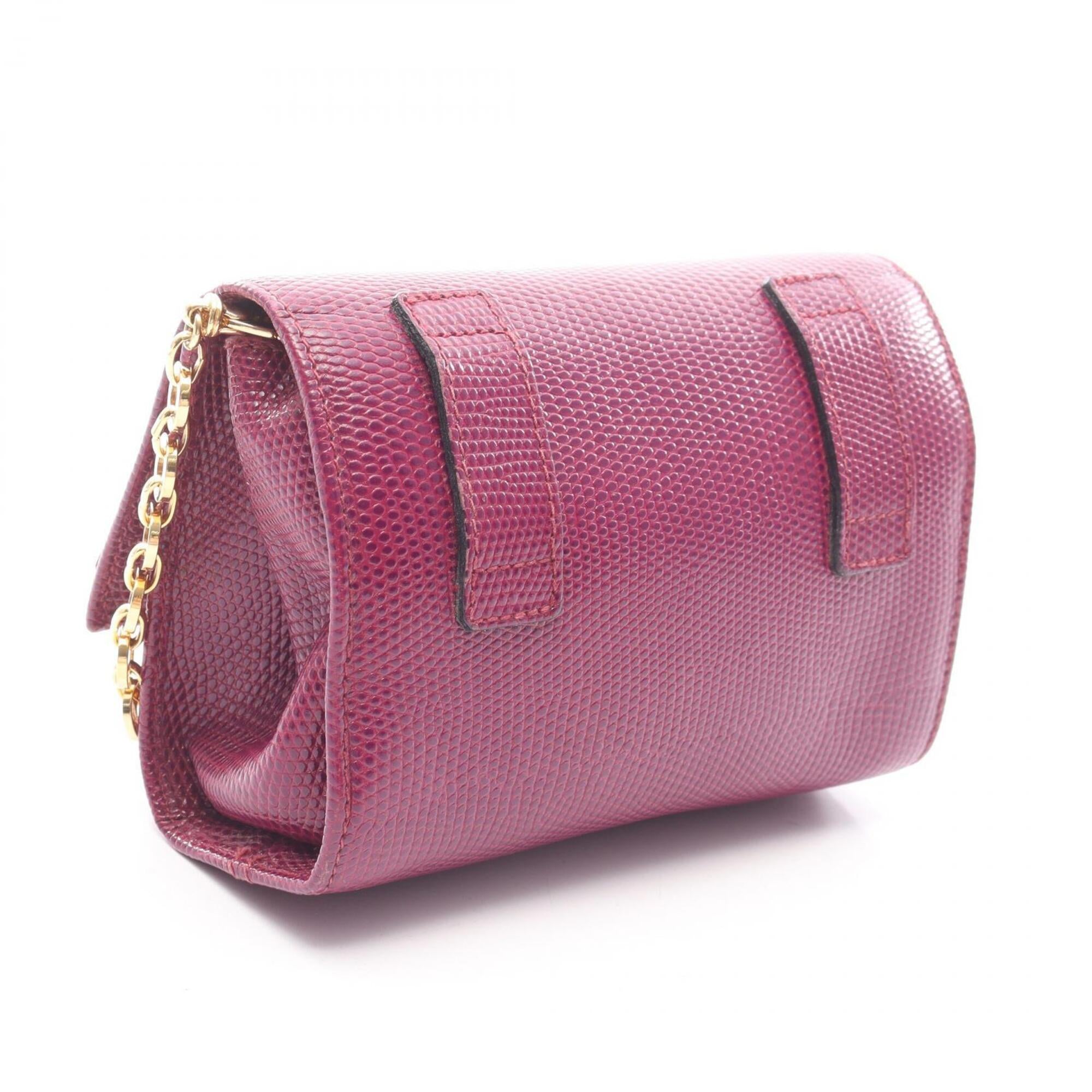 Salvatore Ferragamo Purple Leather Shoulder Bag (Pre-Owned)