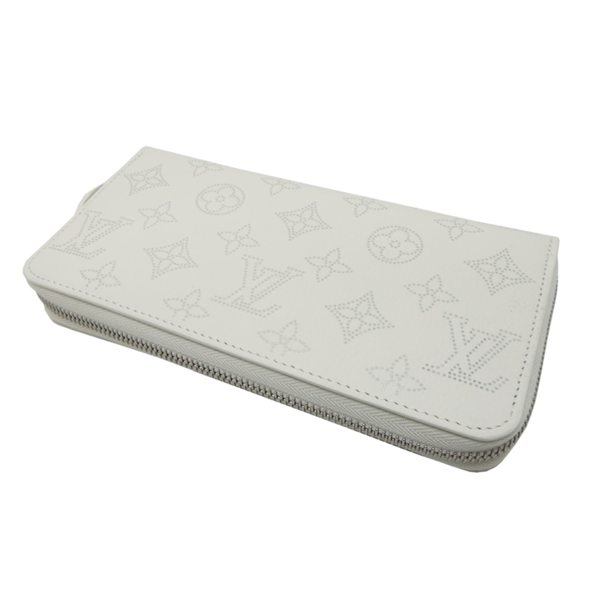 Louis Vuitton White Mahina Leather Long Wallet (Bi-Fold) (Pre-Owned)