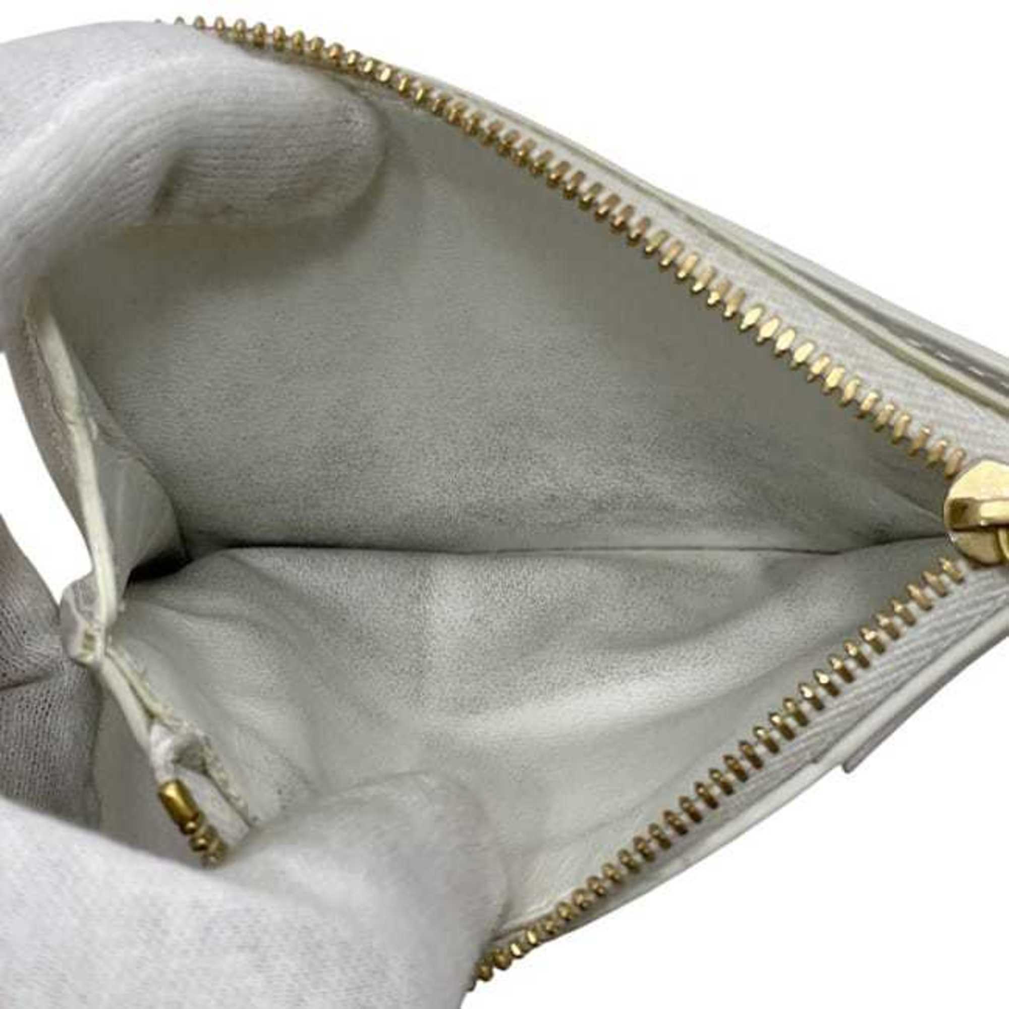 Bottega Veneta White Leather Coin Purse/Coin Case (Pre-Owned)