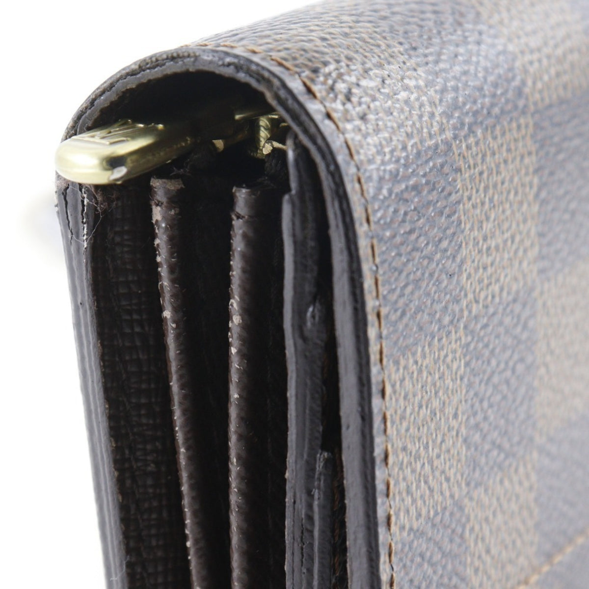 Louis Vuitton Damier Brown Damier Canvas Long Wallet (Bi-Fold) (Pre-Owned)