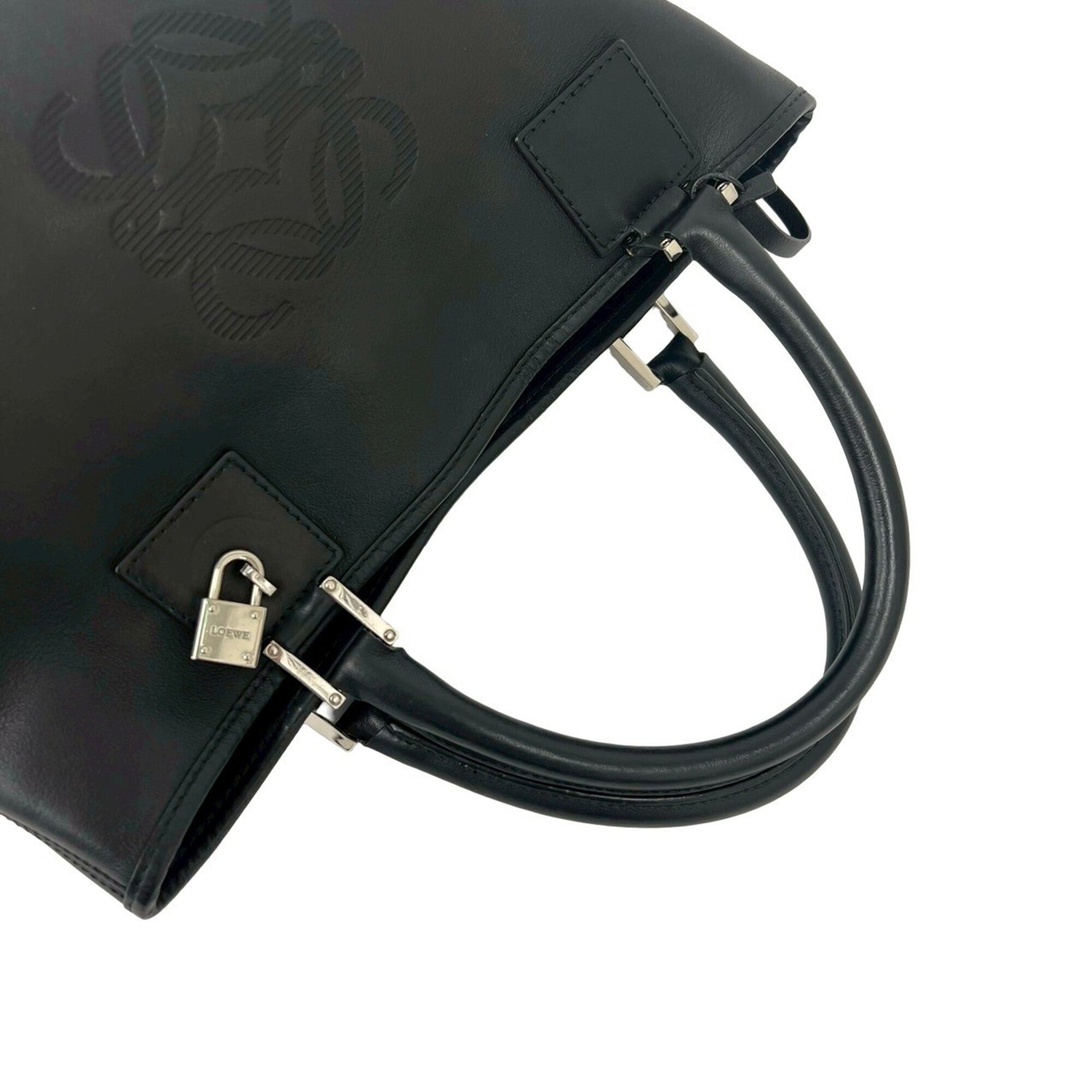 Loewe Black Leather Handbag Tote Bag (Pre-Owned)