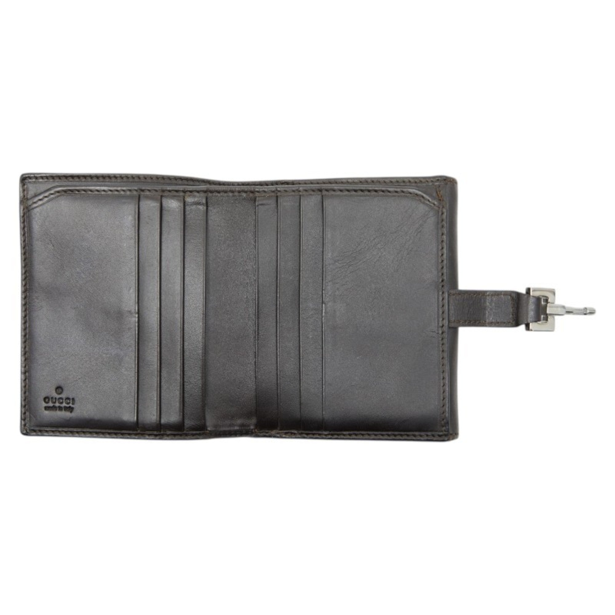 Gucci Beige Multi-Color Canvas Leather Wallet (Bi-Fold) (Pre-Owned)