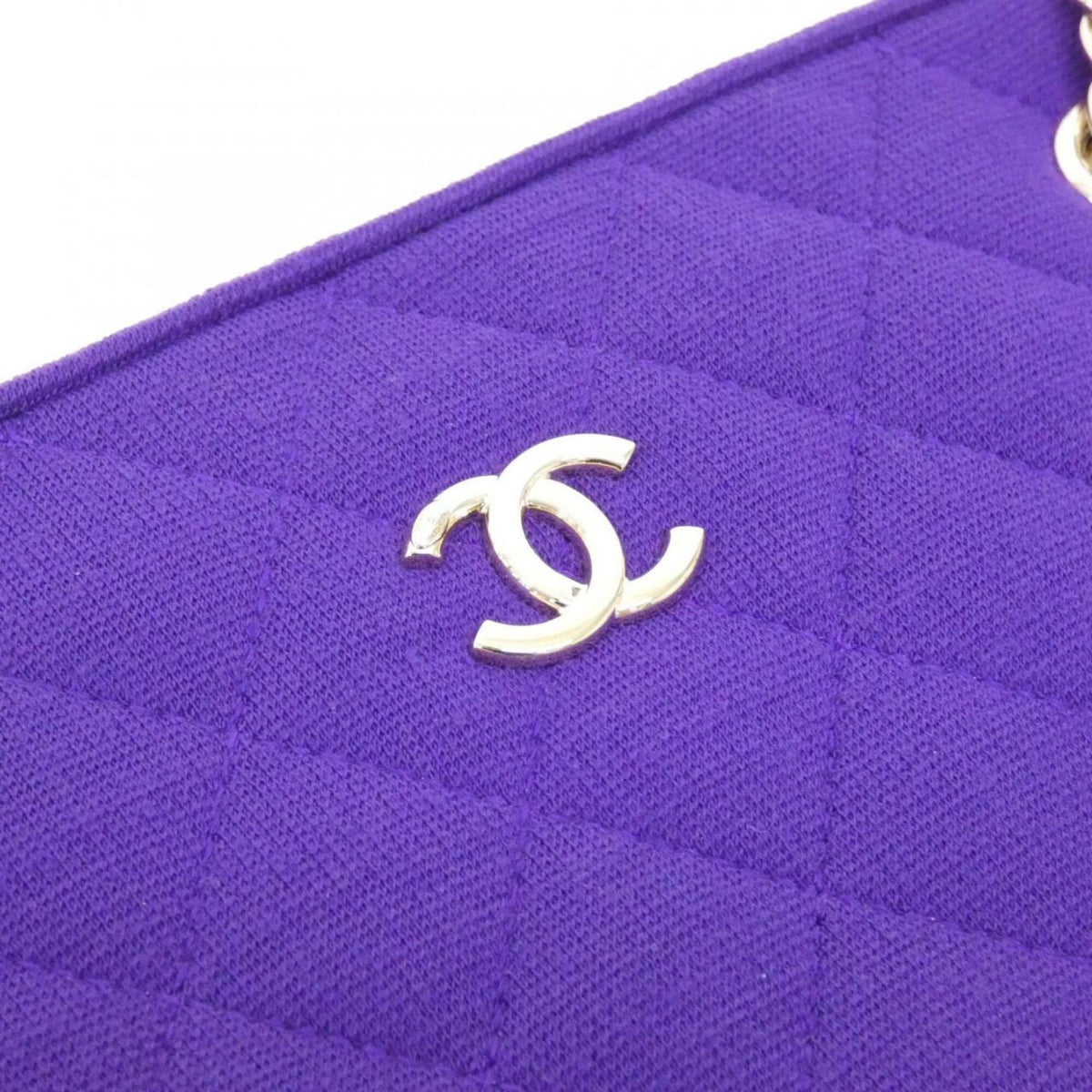 Chanel Purple Canvas Shoulder Bag (Pre-Owned)