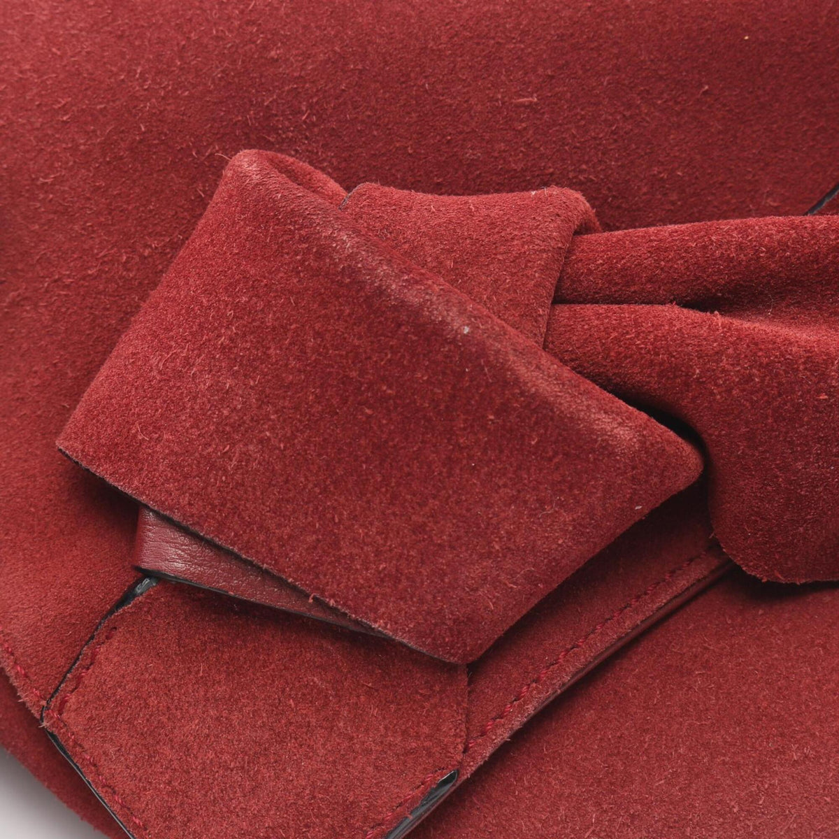 Loewe Bordeaux Suede Clutch Bag Handbag (Pre-Owned)