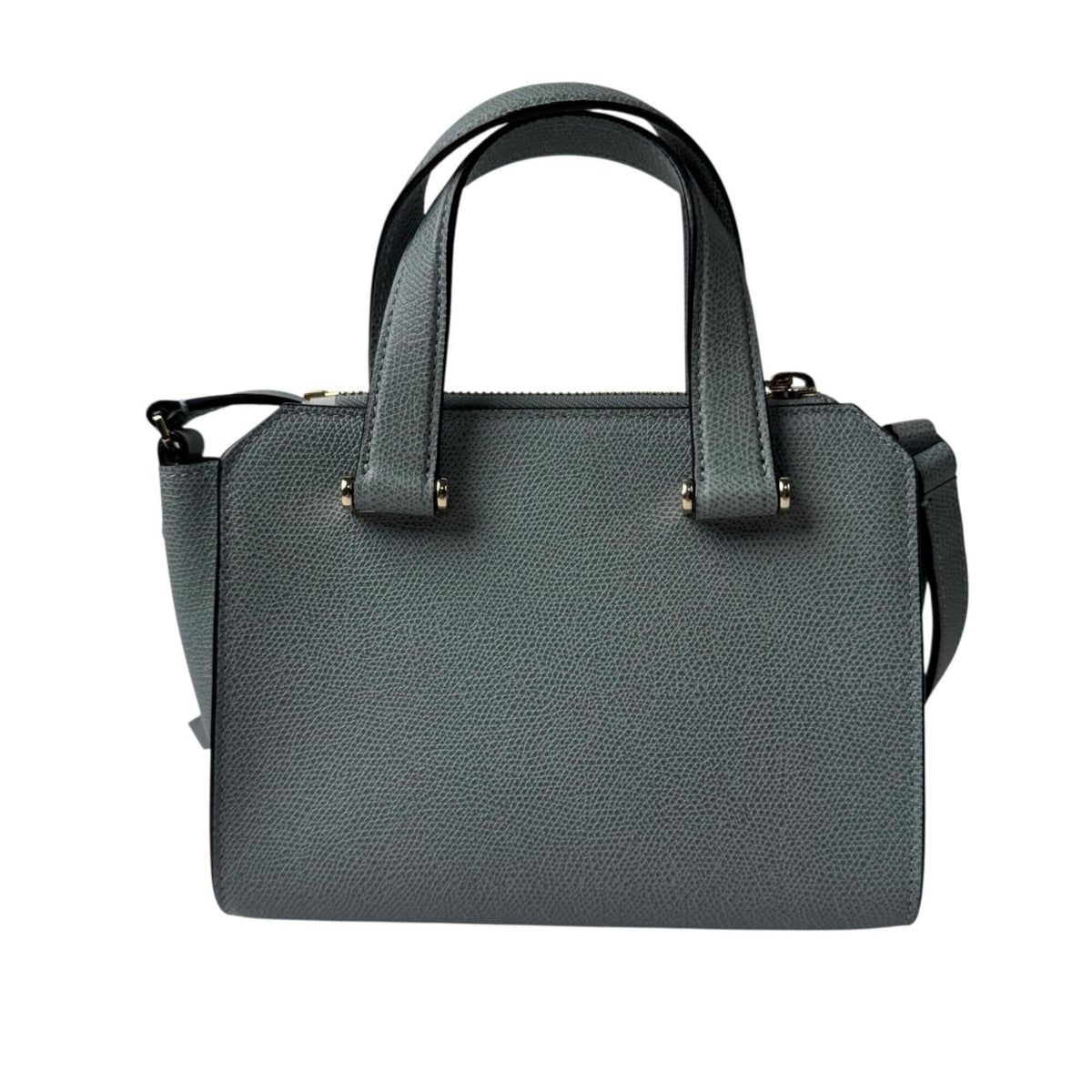 Valextra Beige Black Gray Leather Shoulder Bag Tote Bag (Pre-Owned)